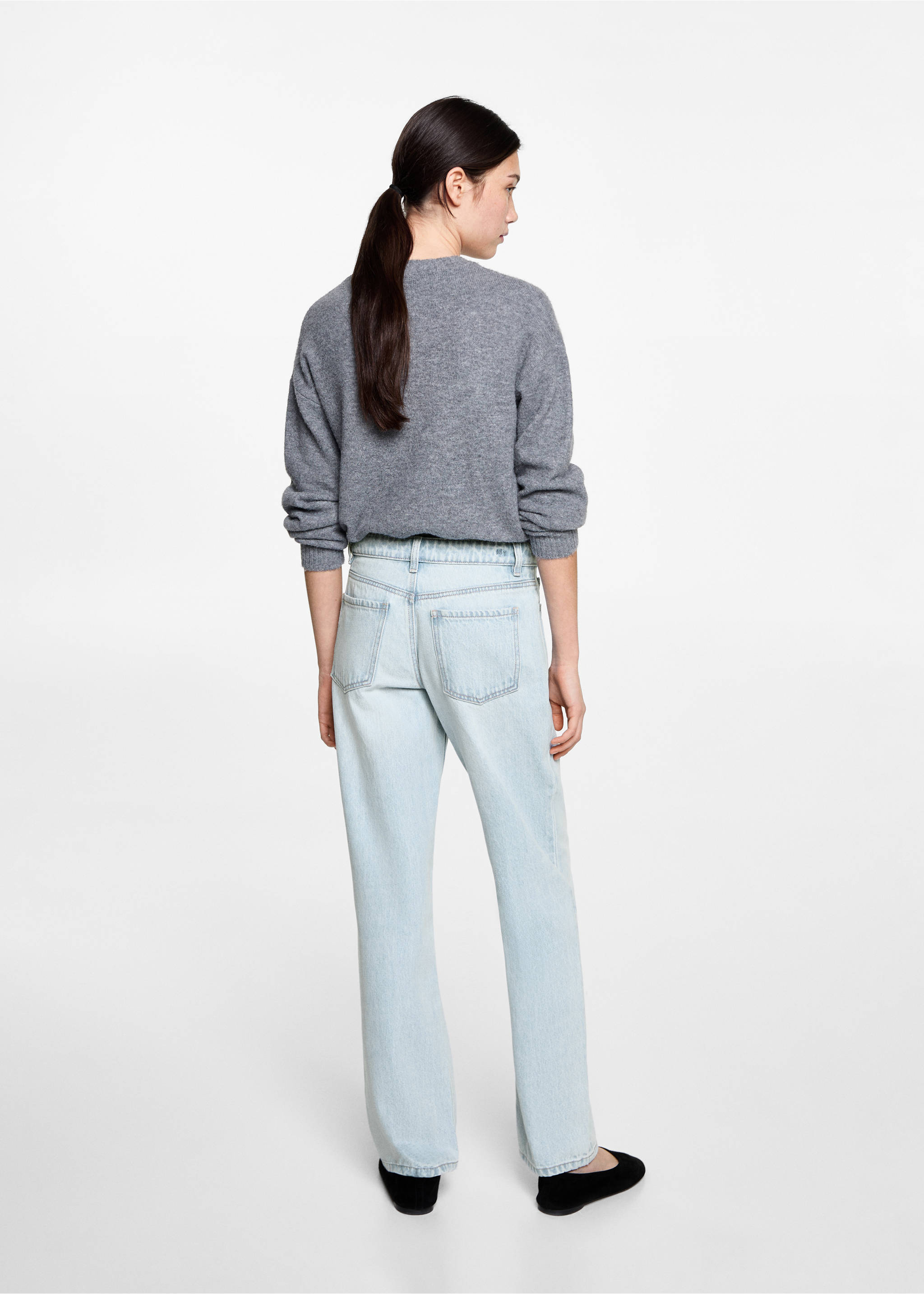 Straight fit jeans - Reverse of the article, Light Blue. Ref: 87001082-00.