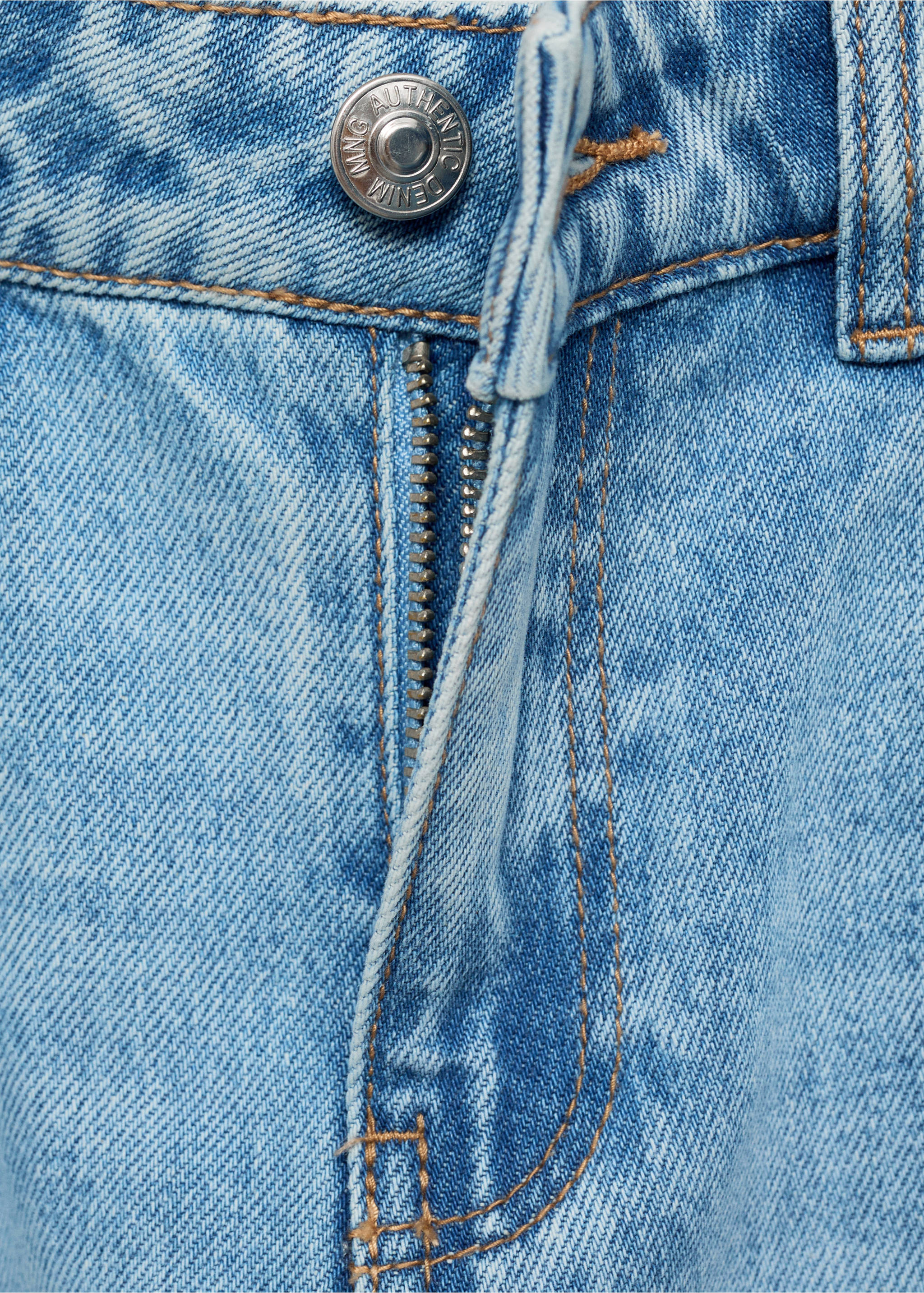 Blugi straight fit tie-dye - Detaliu al articolului 8, Albastru mediu. Ref: 87001083-00.