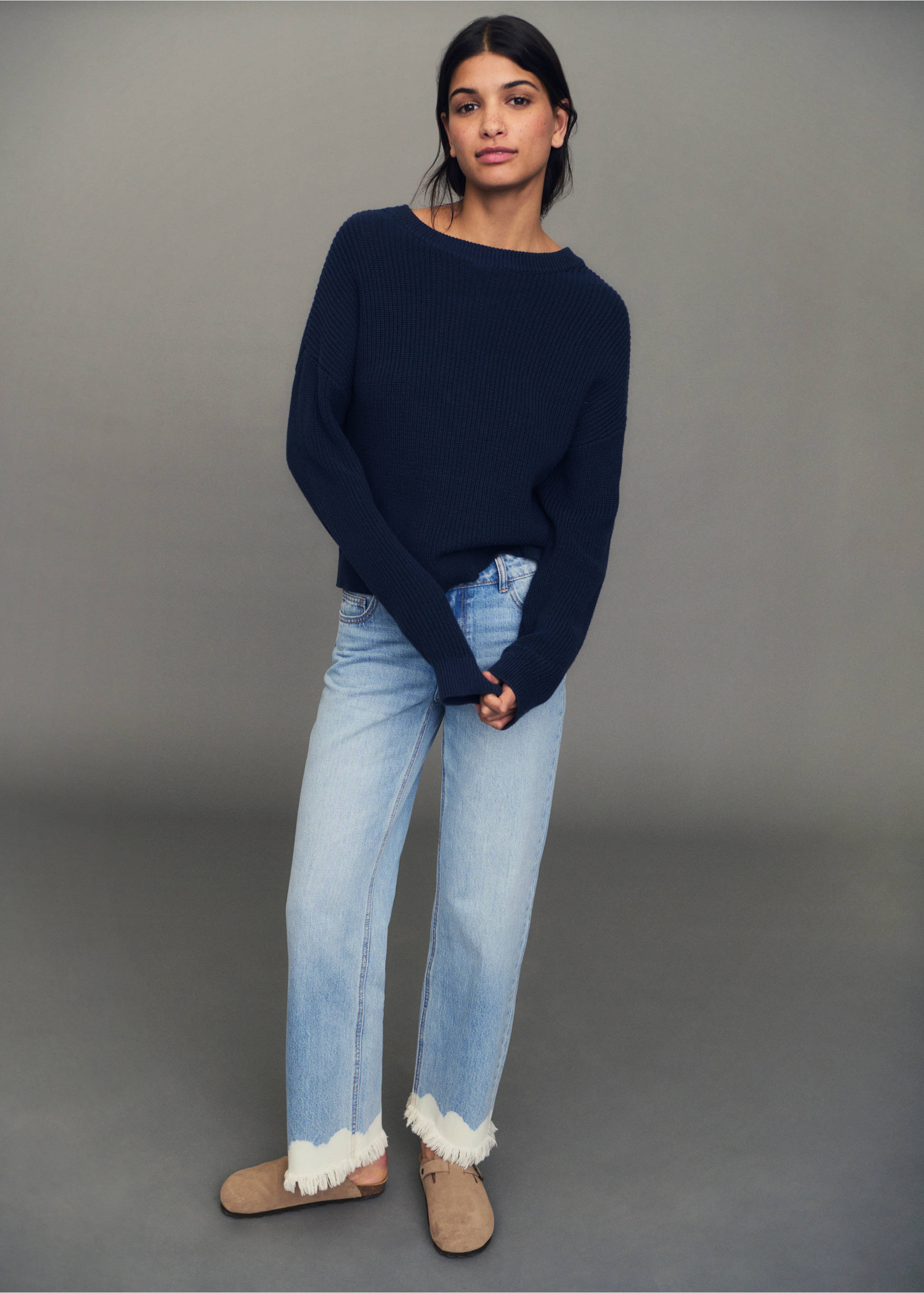 Blugi straight fit tie-dye - Detaliu al articolului 5, Albastru mediu. Ref: 87001083-00.