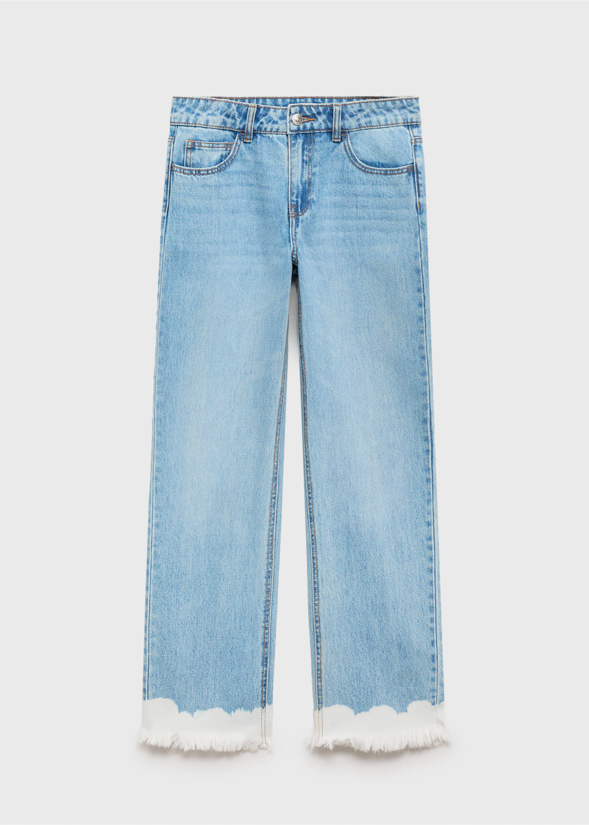 Jean straight tie and dye - Article sans modèle, Bleu moyen. Ref: 87001083-00.