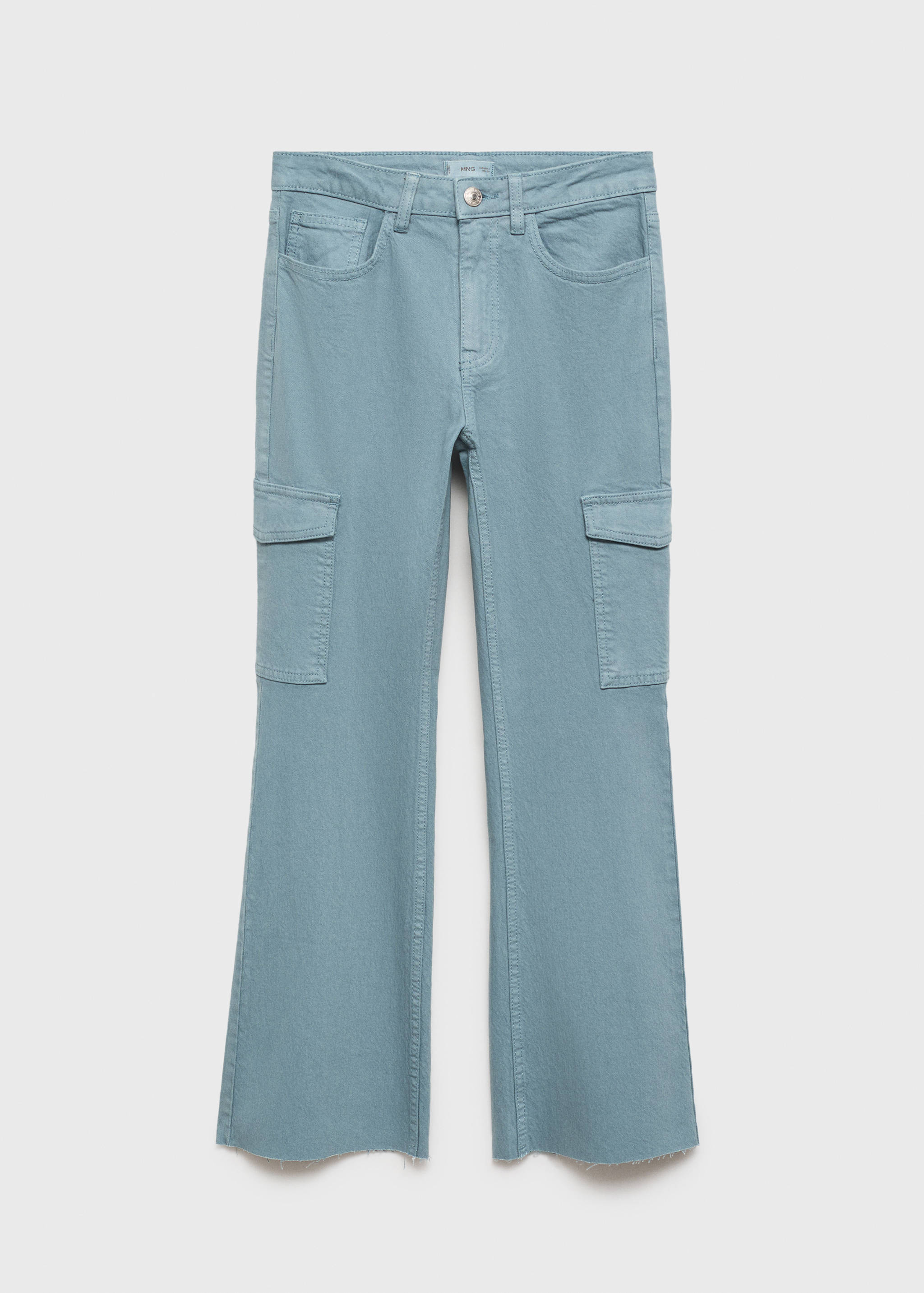 Cropped flared cargo jeans - Article without model