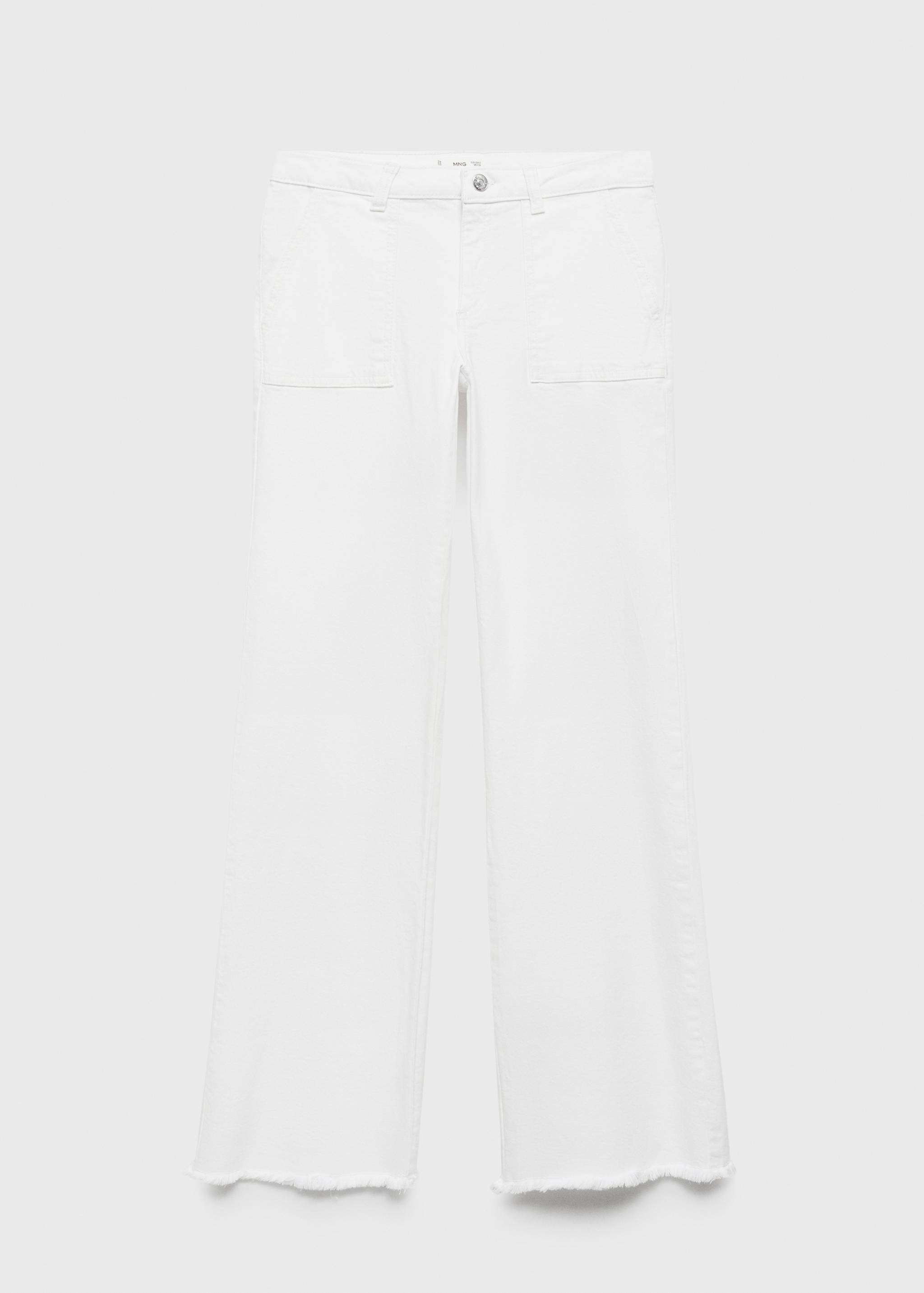 Wideleg-jeans fransad fåll - Artikel utan modell