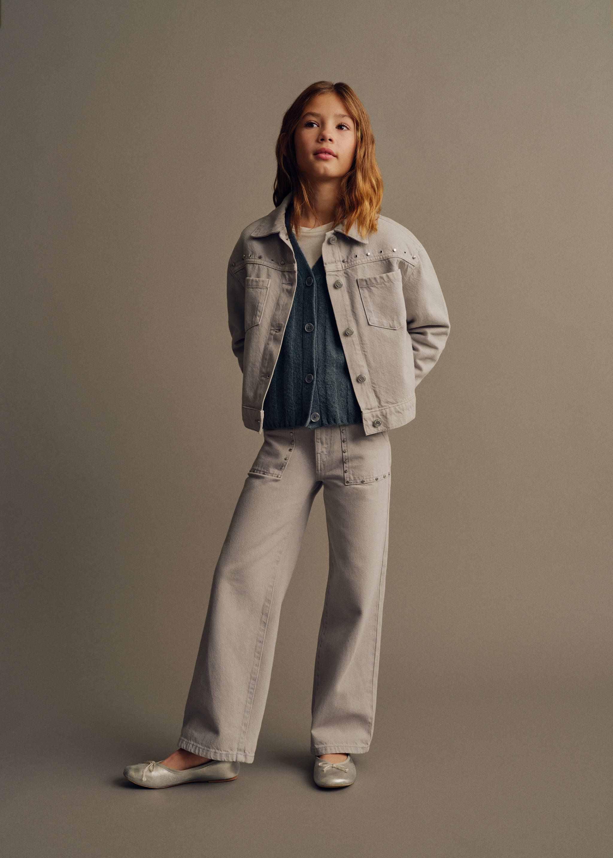 Straight-fit jeans with studs - General plane