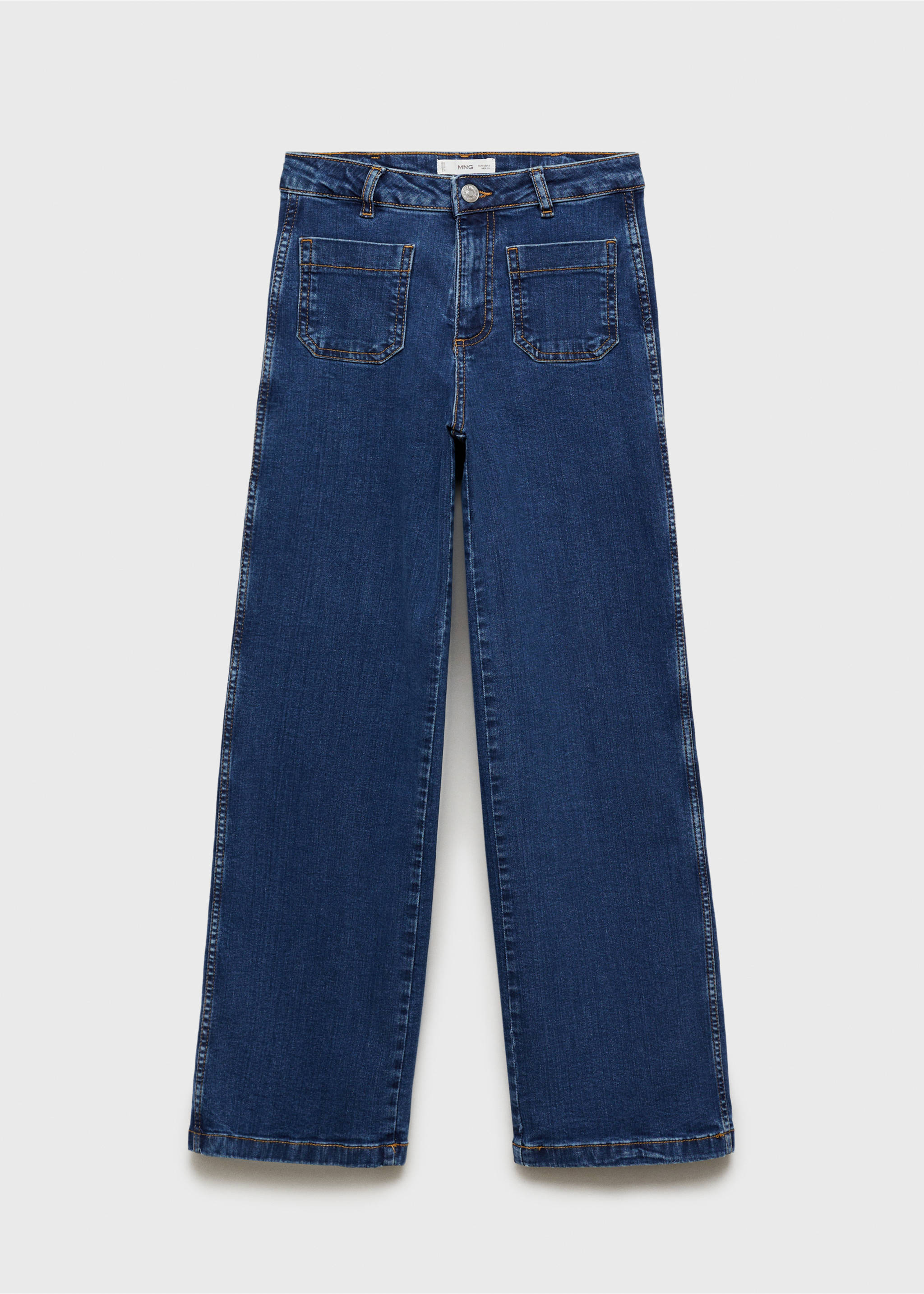 Straight-fit jeans with pockets - Article without model, Dark Blue. Ref: 87001091-00.