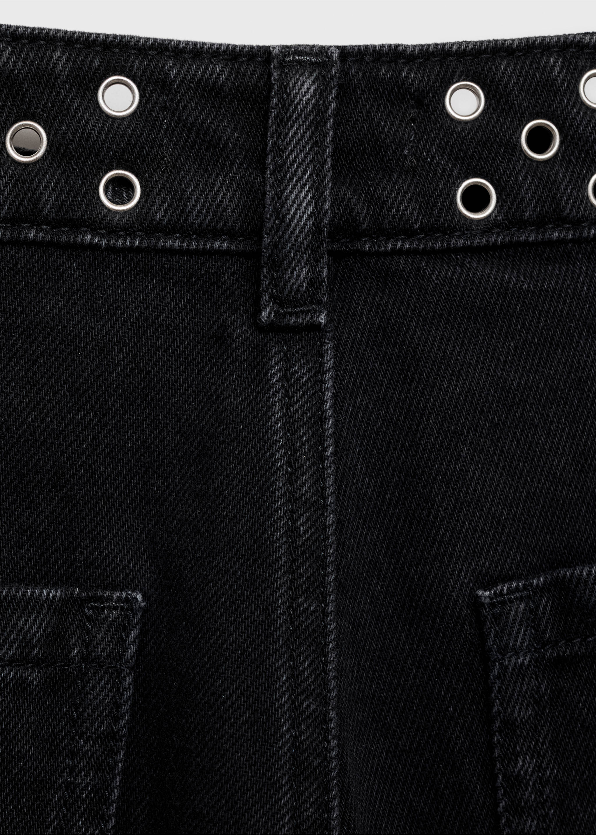 Jean wide leg - Détail de l'article 0, Black denim. Ref: 87001094-00.