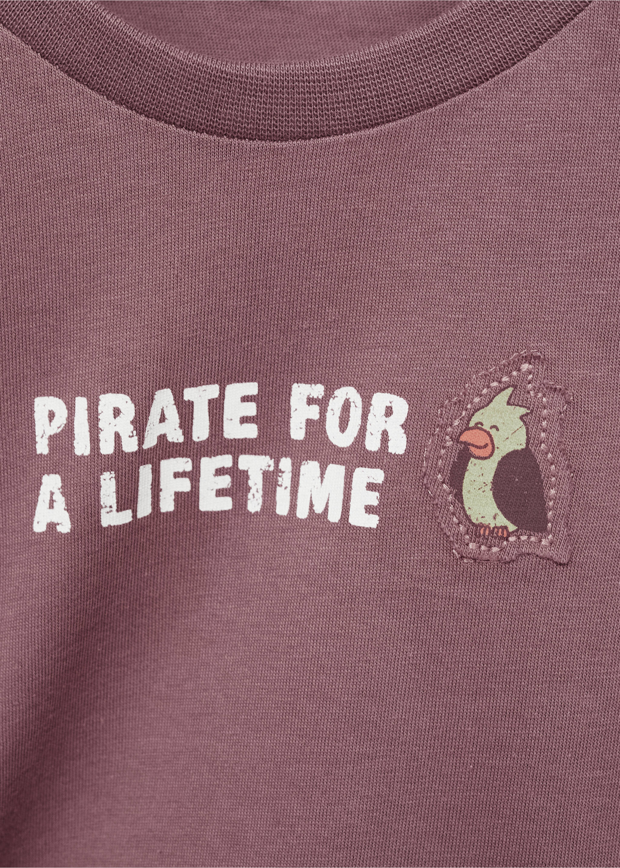 Message cotton T-shirt - Details of the article 8, Cherry. Ref: 87001529-00.