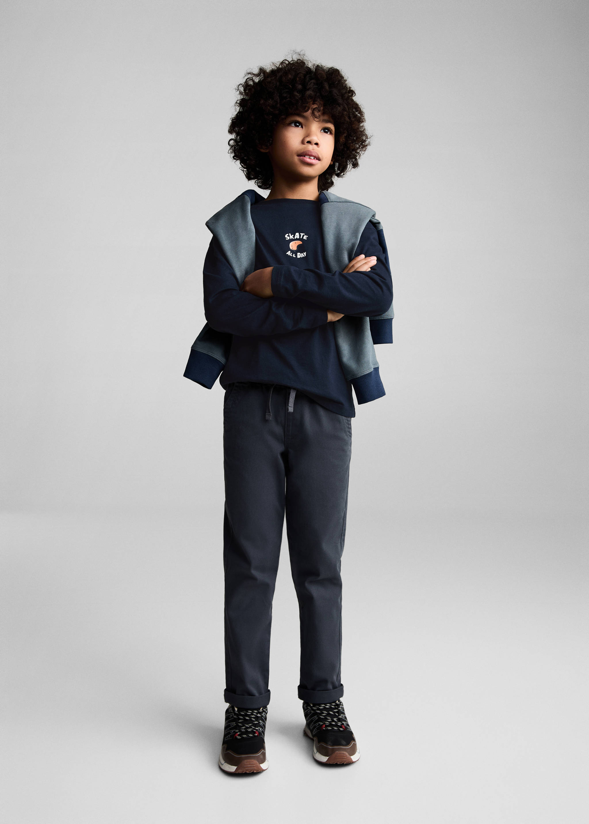 Printed cotton-blend T-shirt - General plane