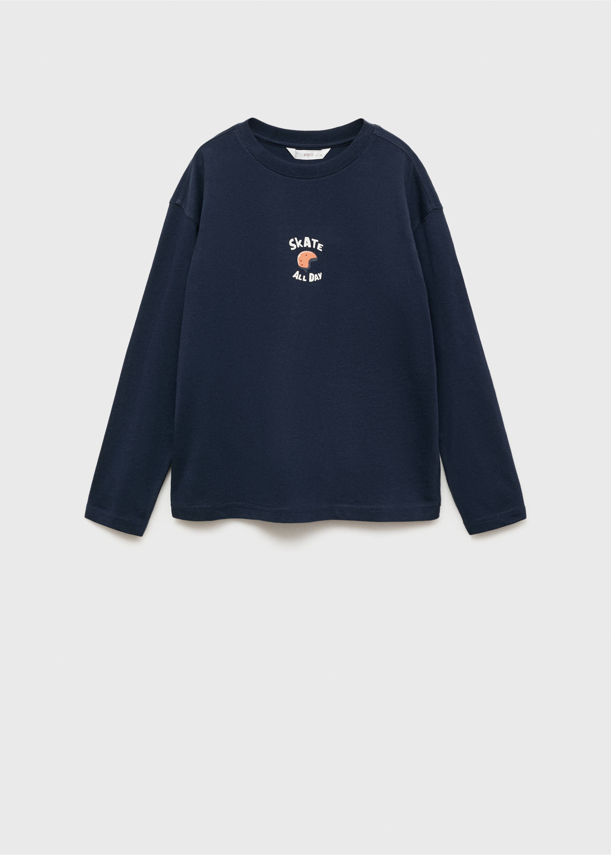 Katoenen T-shirt met print - Artikel zonder model, Donkermarine. Ref: 87001530-00.