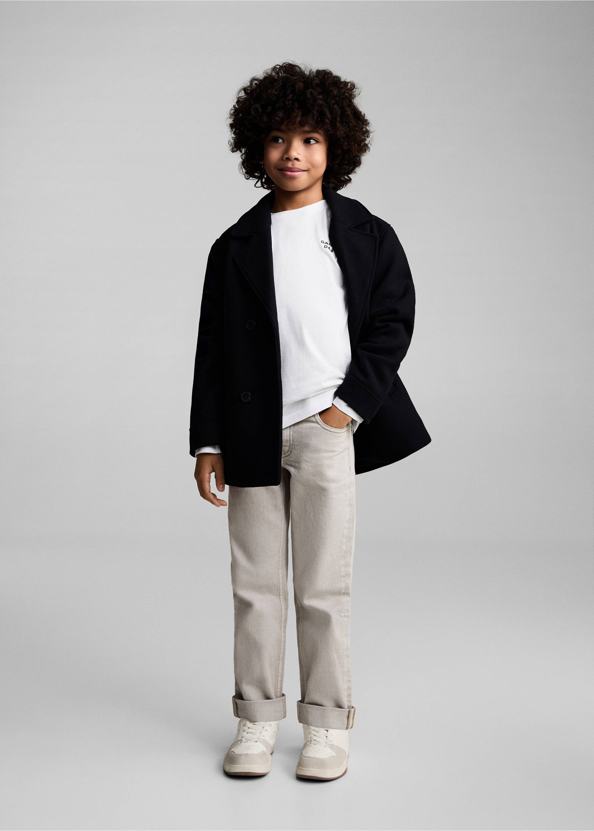 Katoenen T-shirt met print - Overzichtstekening, Gebroken wit. Ref: 87001531-00.