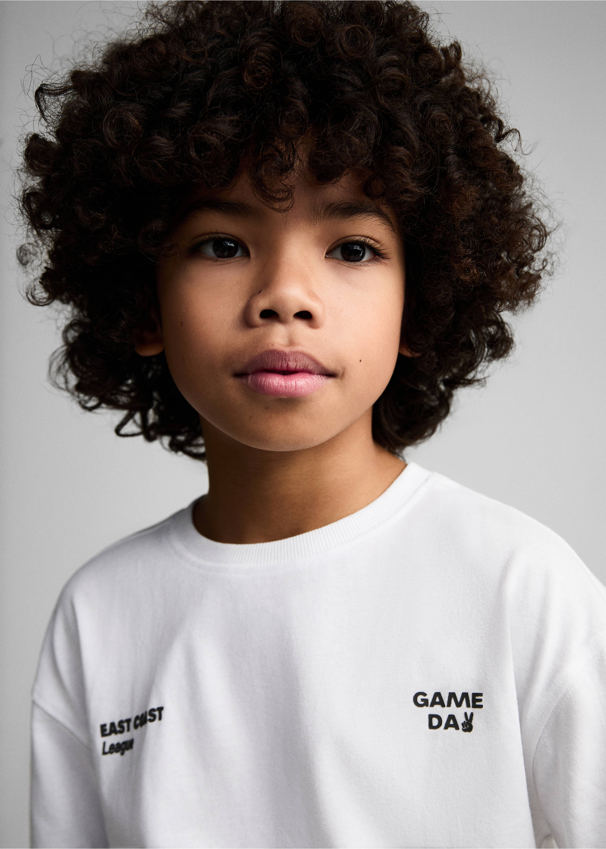 Katoenen T-shirt met print - Detail van het artikel 1, Gebroken wit. Ref: 87001531-00.