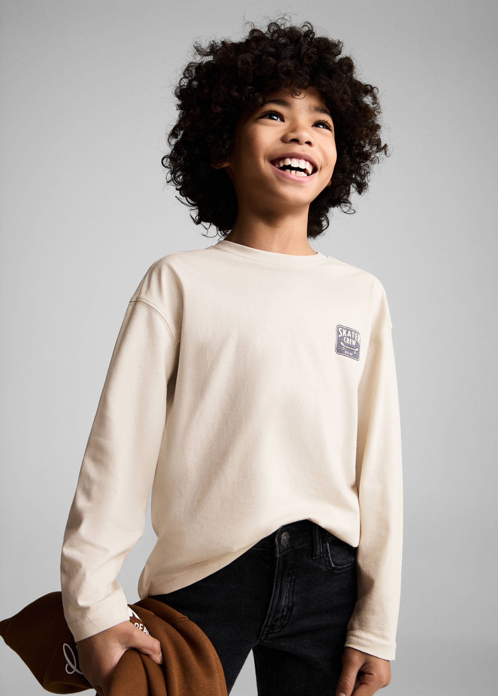 Printed cotton-blend t-shirt - Medium plane