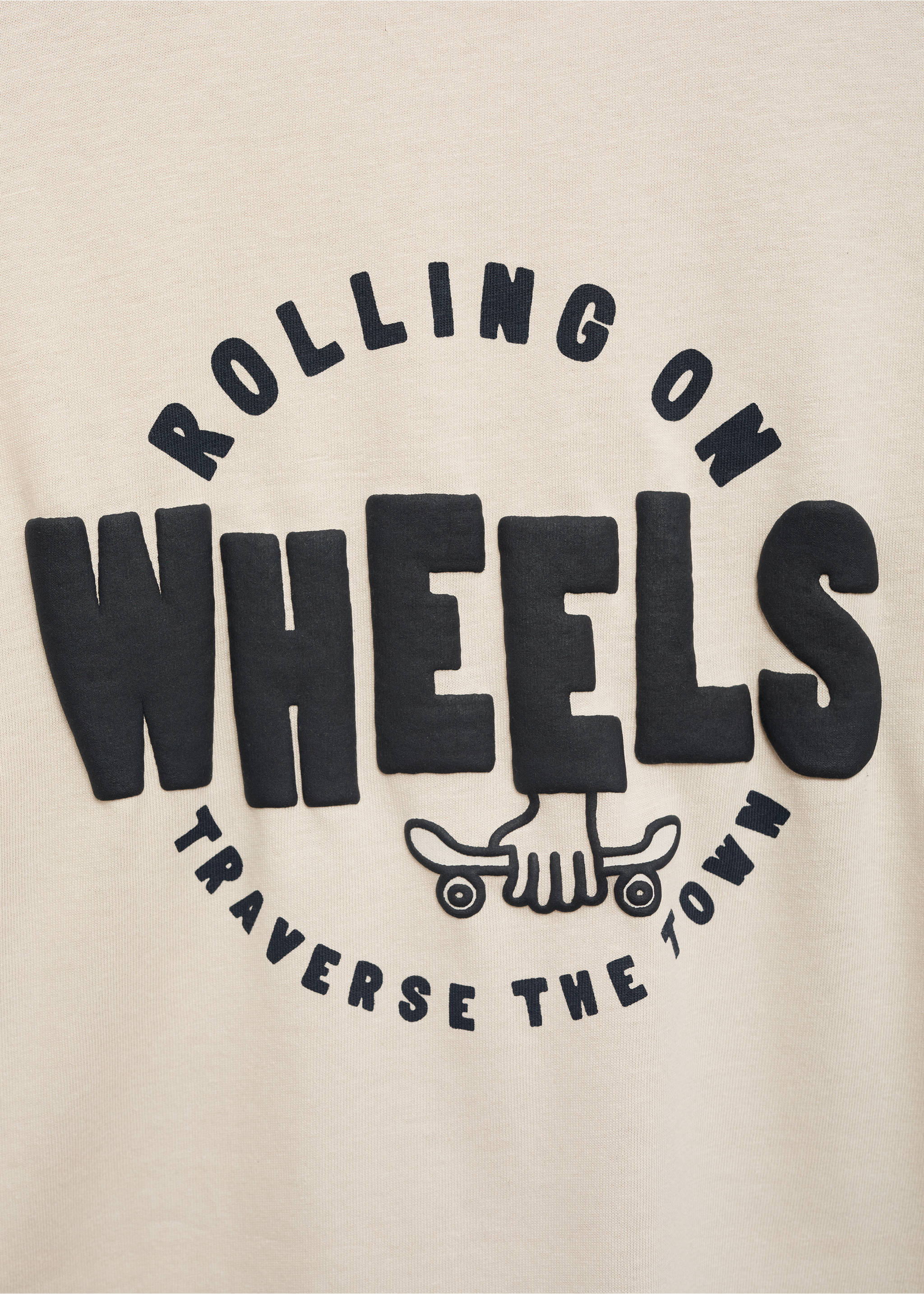 Printed cotton-blend t-shirt - Details of the article 0, Ice Grey. Ref: 87001532-00.