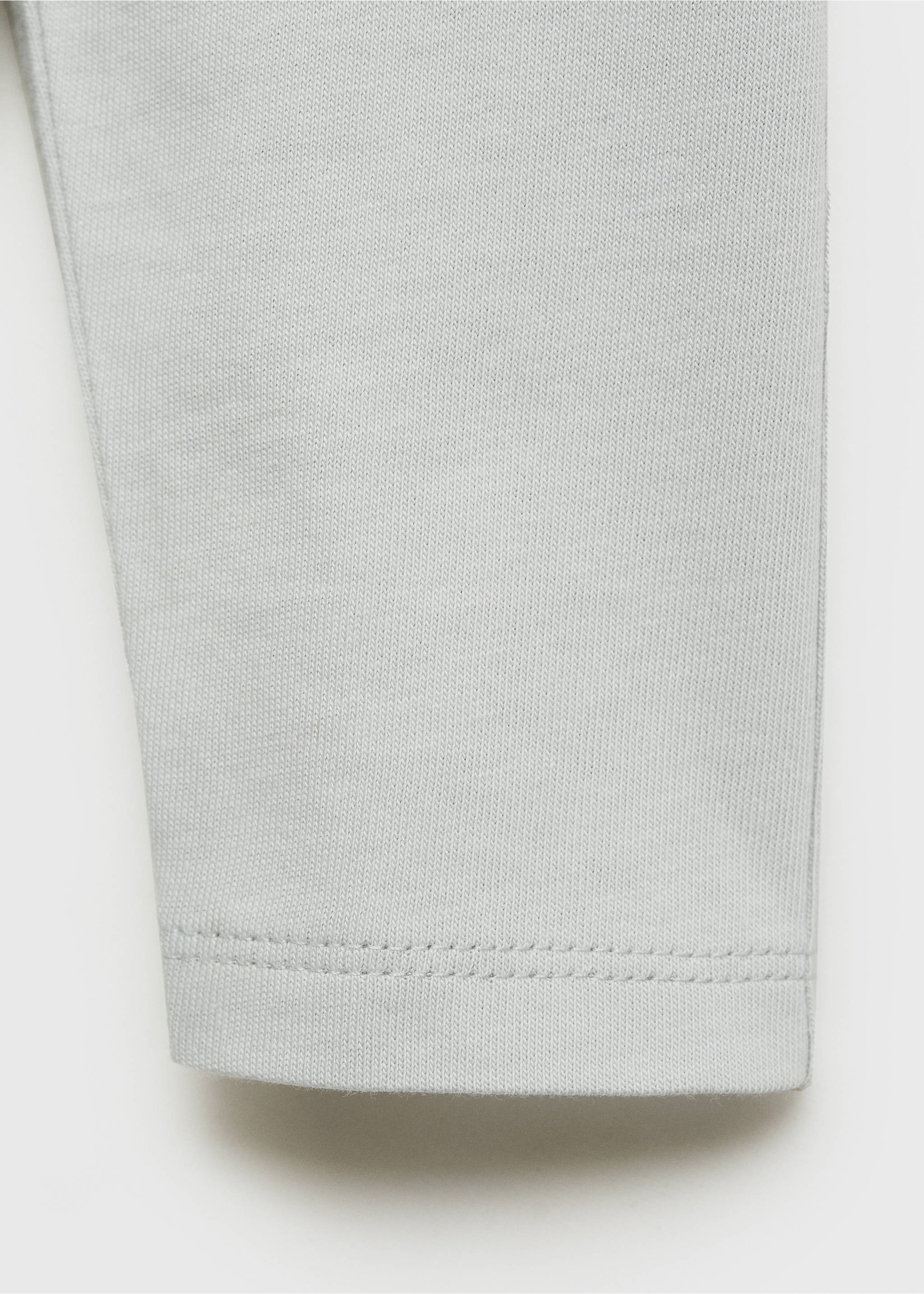 Decorative appliqué message t-shirt - Details of the article 0, Light/Pastel Grey. Ref: 87001533-00.