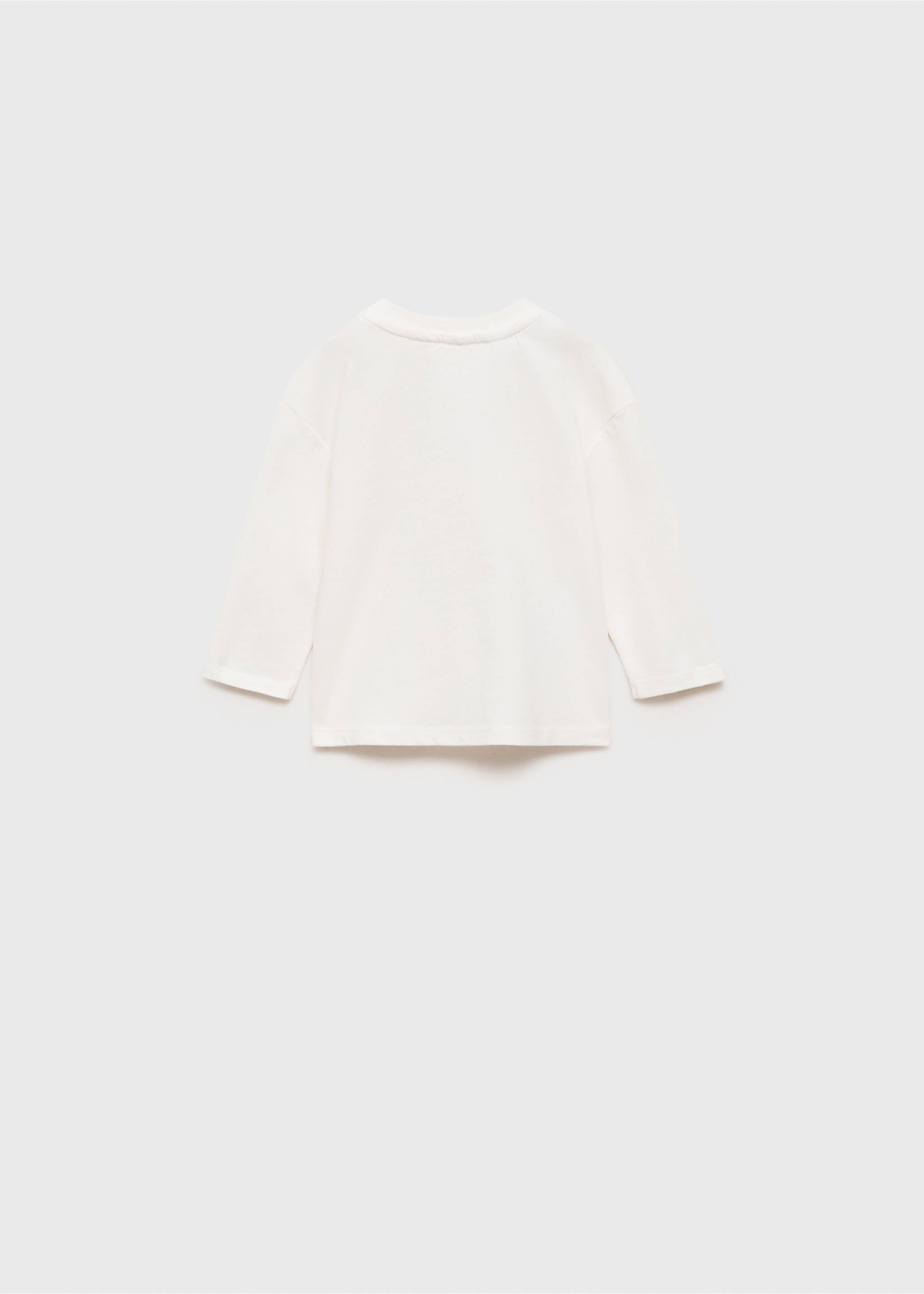 Printed long sleeve t-shirt - Reverse of the article, Off White. Ref: 87001534-00.