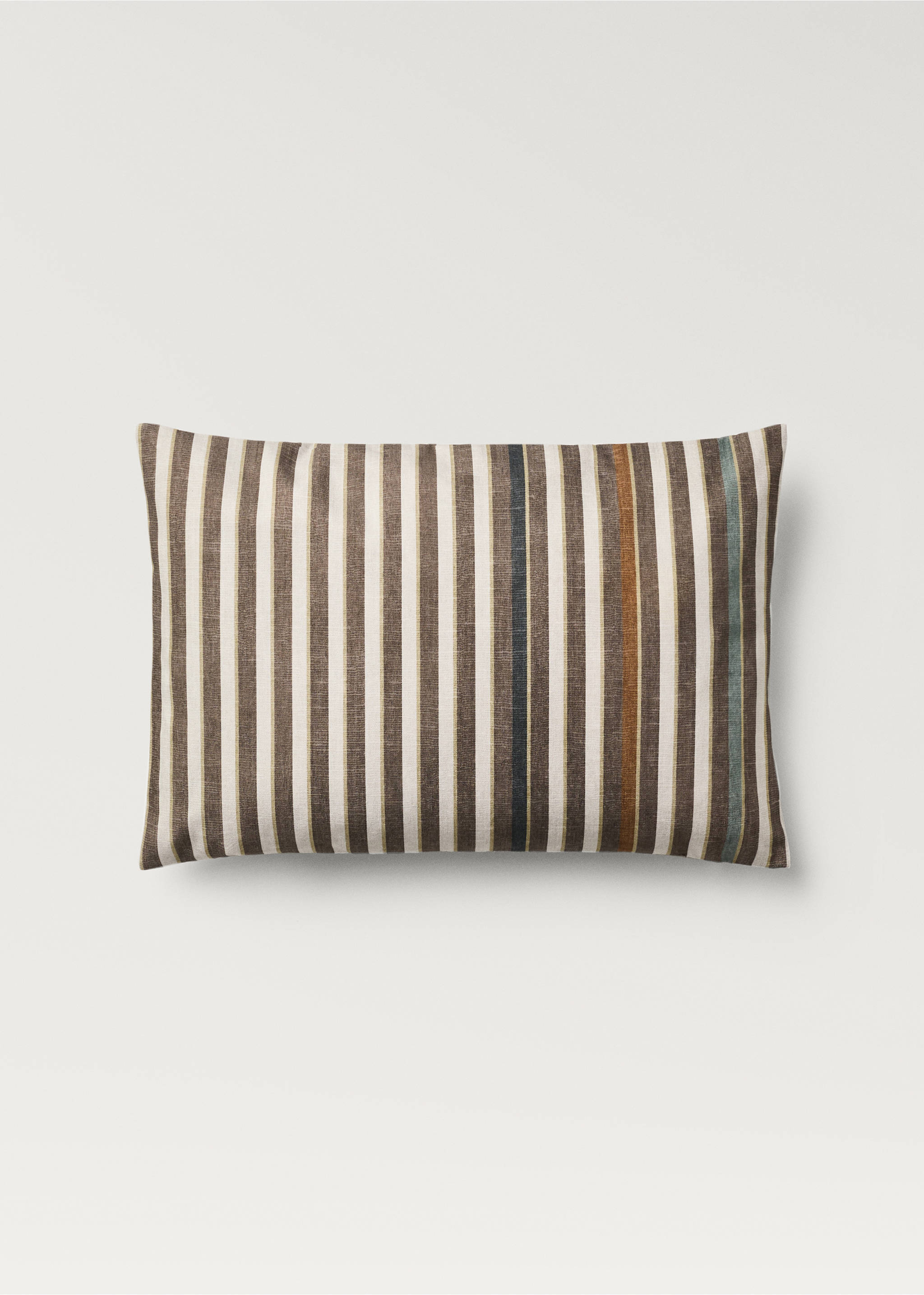 Housse de coussin imprimé rayures 40x60 cm - Article sans modèle, Sable. Ref: 87002030-00.