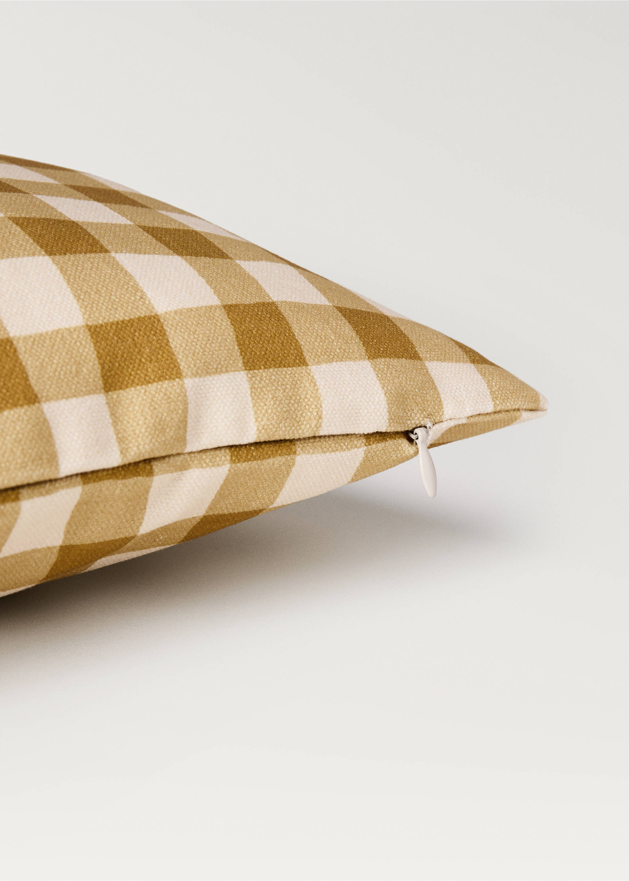 Kissenbezug aus Baumwolle mit Vichy-Karomuster, 30 x 50 cm - Detail des Artikels 1, Apfelgrün. Ref: 87002031-00.