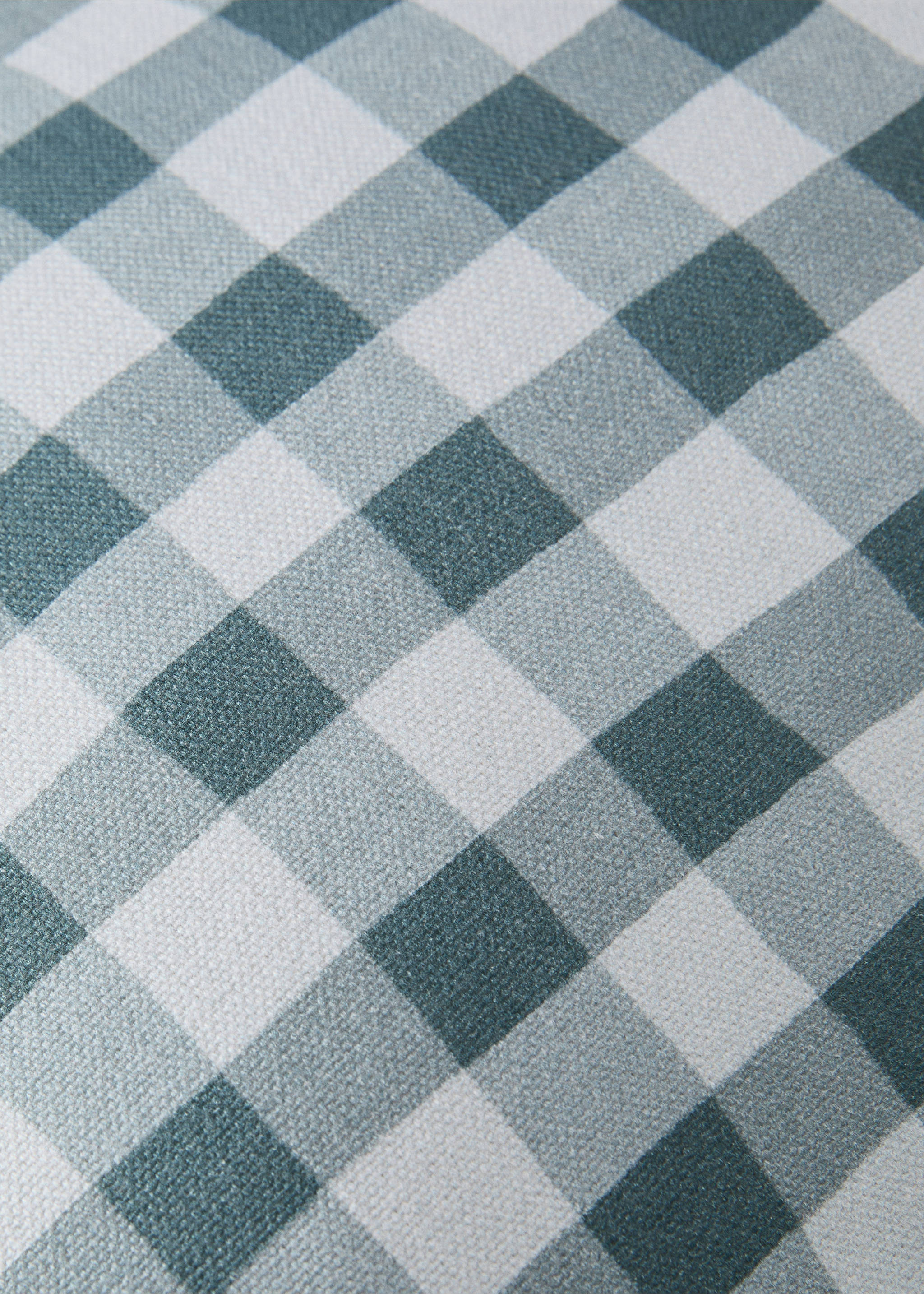 Kissenbezug aus Baumwolle mit Vichy-Karomuster, 30 x 50 cm - Detail des Artikels 3, Blau. Ref: 87002031-00.