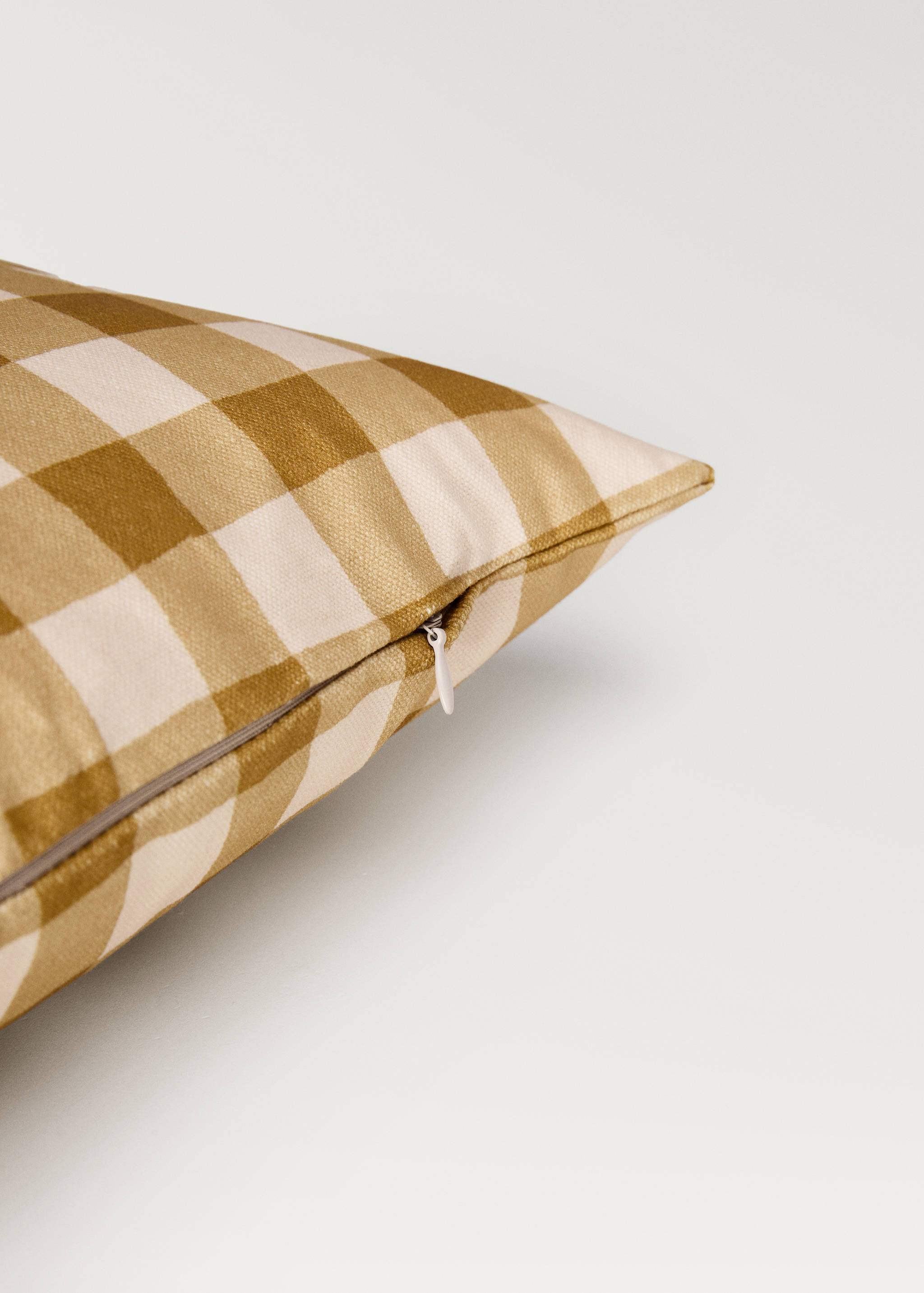 Cotton gingham check cushion cover 40x60 cm - Details of the article 1