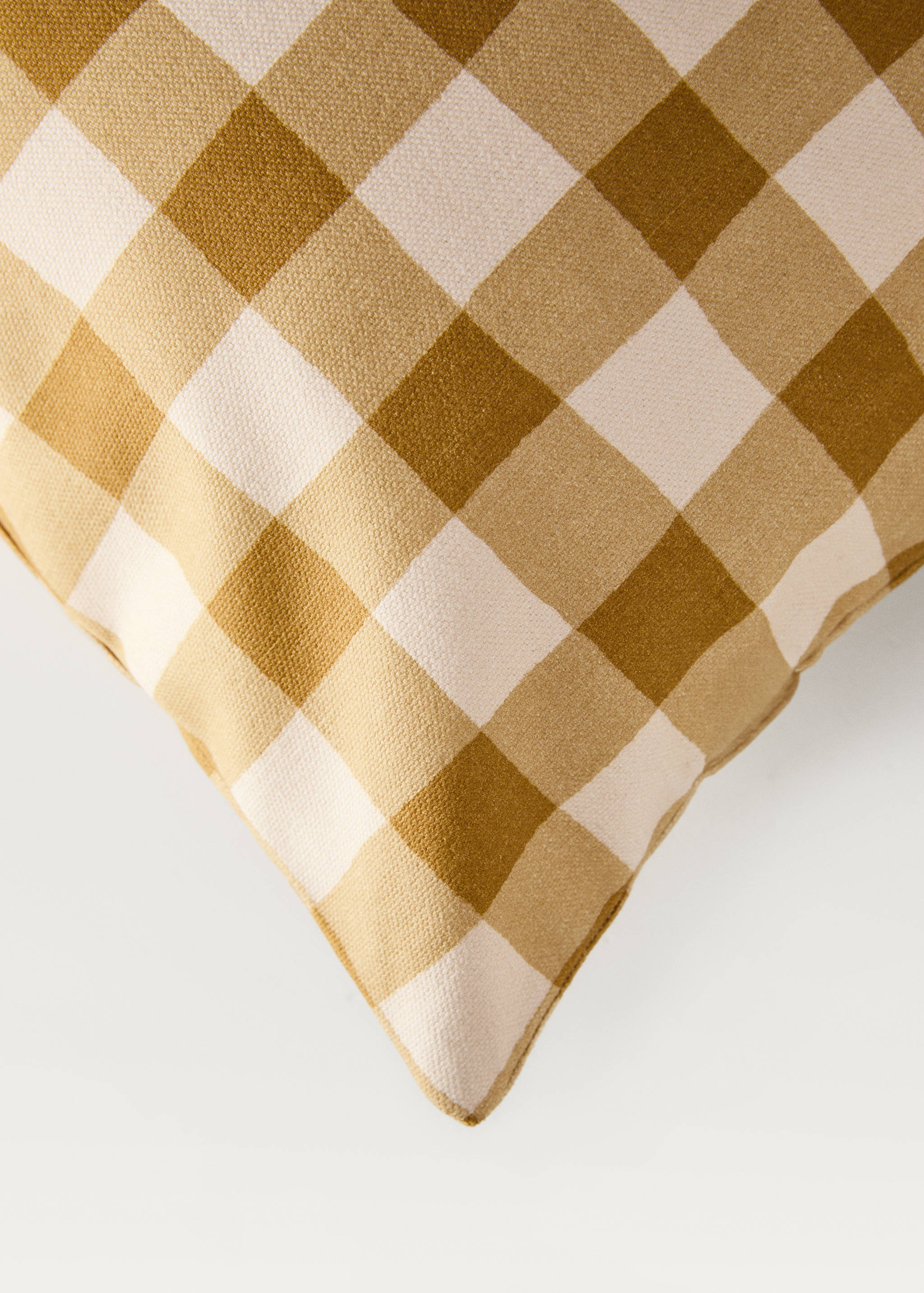 Cotton gingham check cushion cover 40x60 cm - Details of the article 2