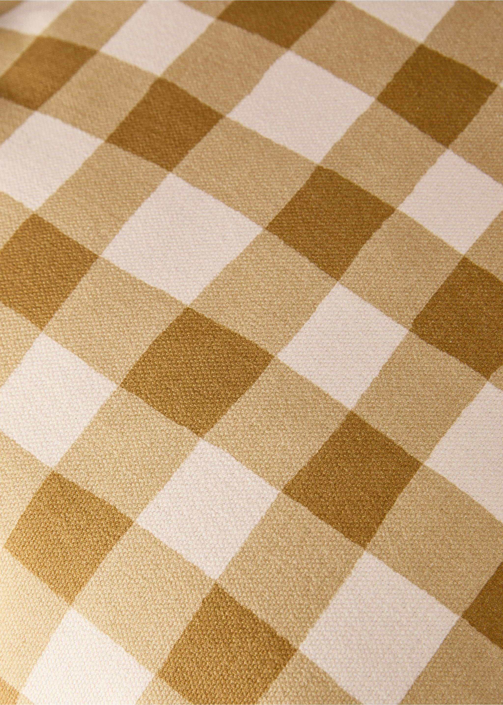 Bavlněný povlak na polštář s kostkovaným vzorem 40x60 cm - Detail zboží 3, Zelené jablko. Ref: 87002032-00.