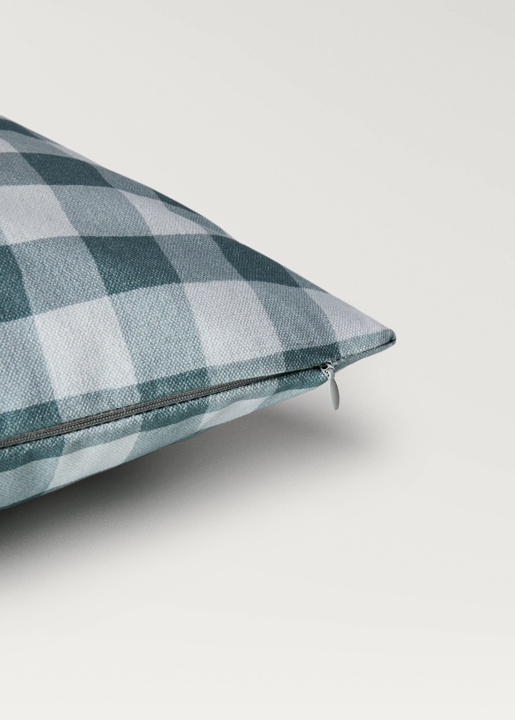 Cotton gingham check cushion cover 40x60 cm - Details of the article 1