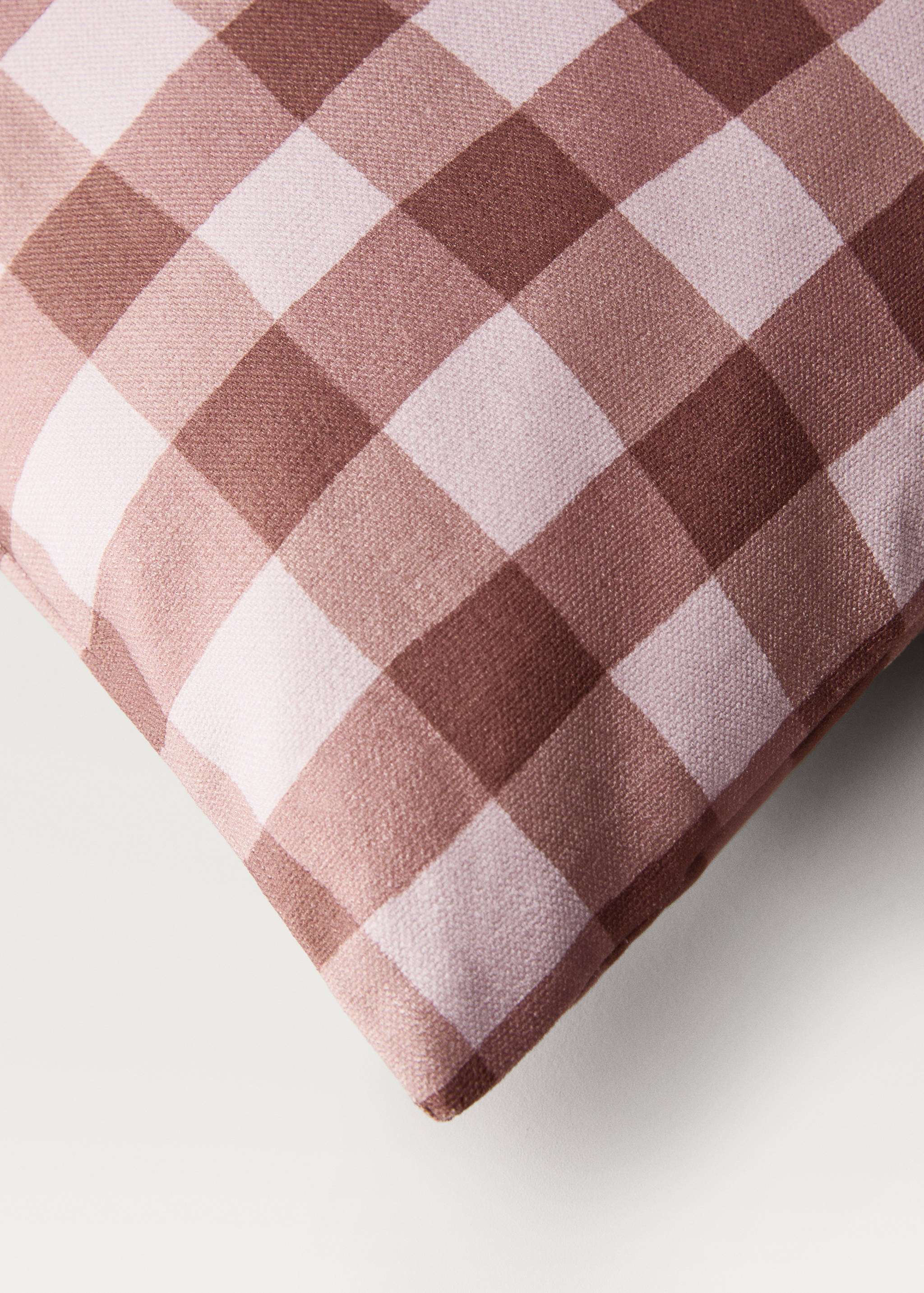 Cotton gingham check cushion cover 40x60 cm - Details of the article 2