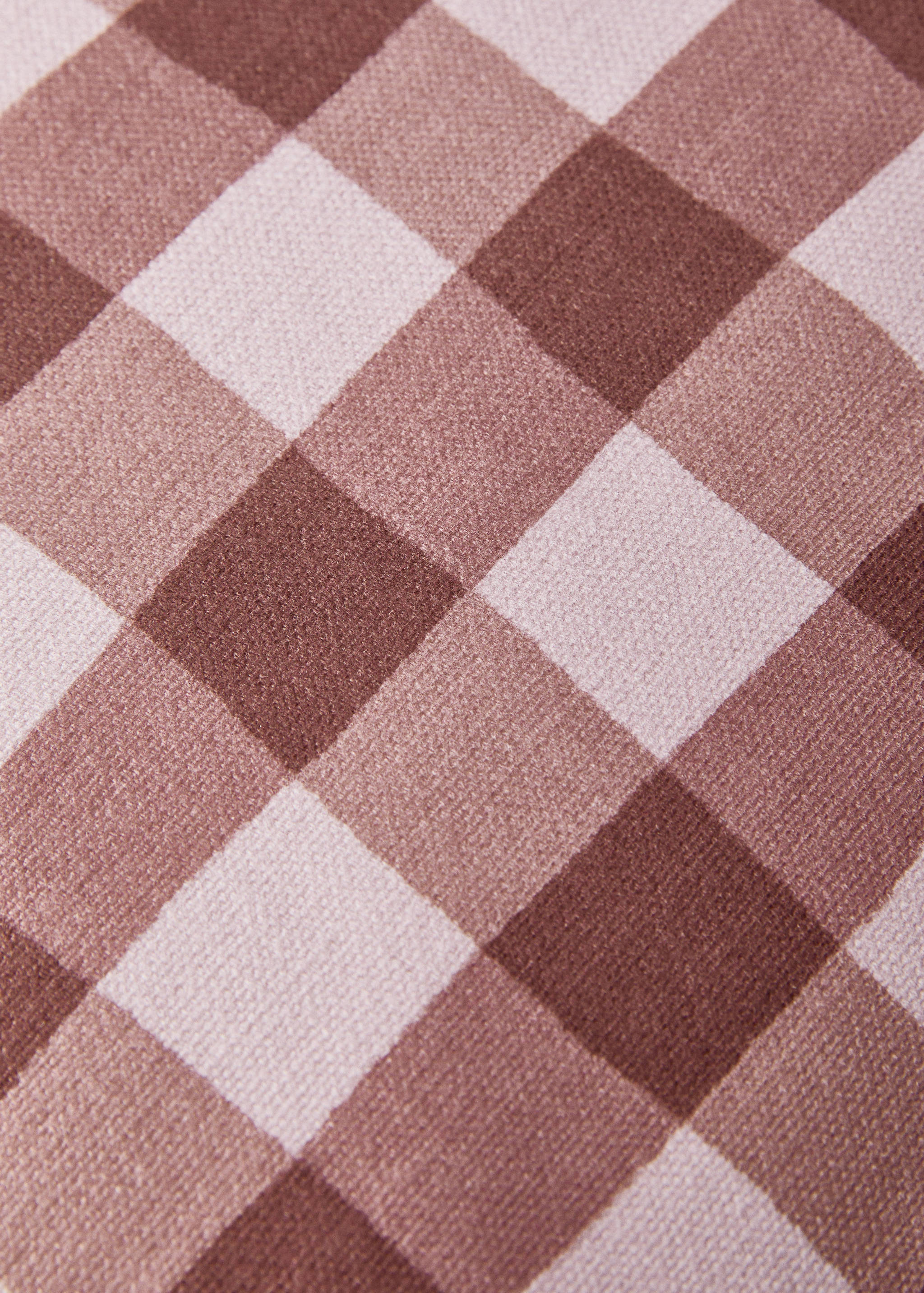 Cotton gingham check cushion cover 40x60 cm - Details of the article 3