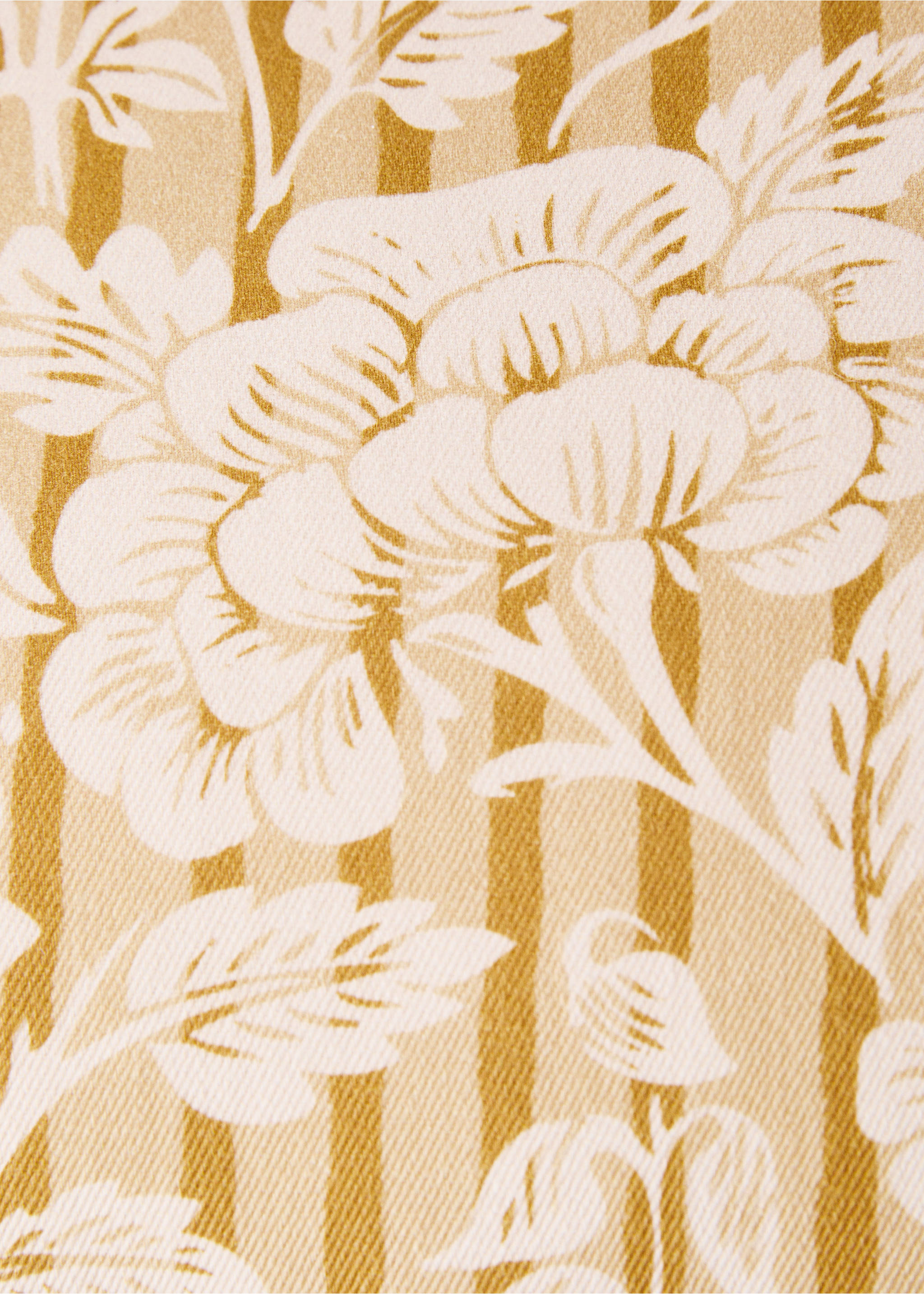 Kissenbezug mit Blumen- und Streifenmuster, 30 x 50 cm - Detail des Artikels 1, Apfelgrün. Ref: 87002033-00.