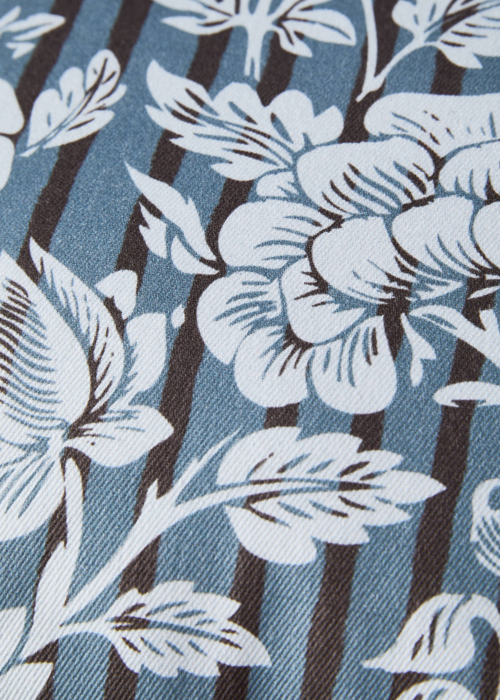 Kissenbezug mit Blumen- und Streifenmuster, 30 x 50 cm - Detail des Artikels 1