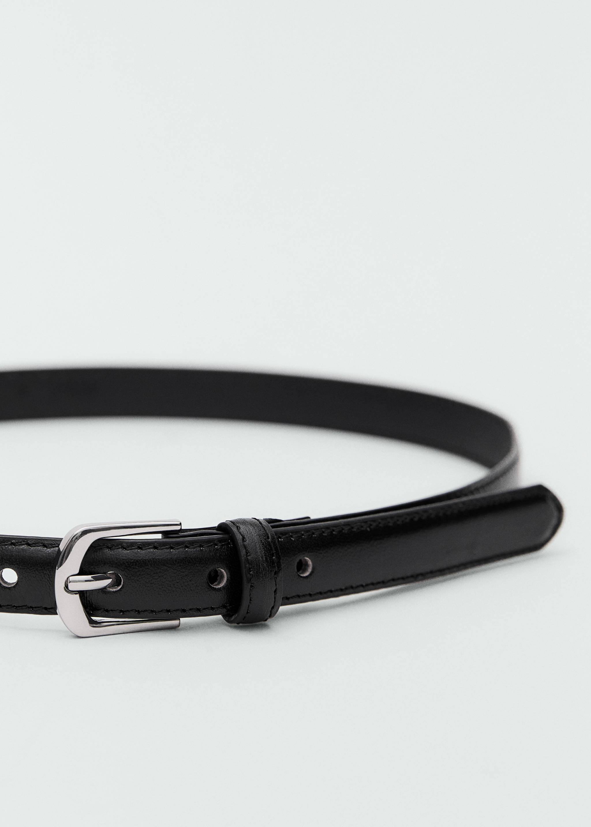 Leather skinny belt - Medium plane