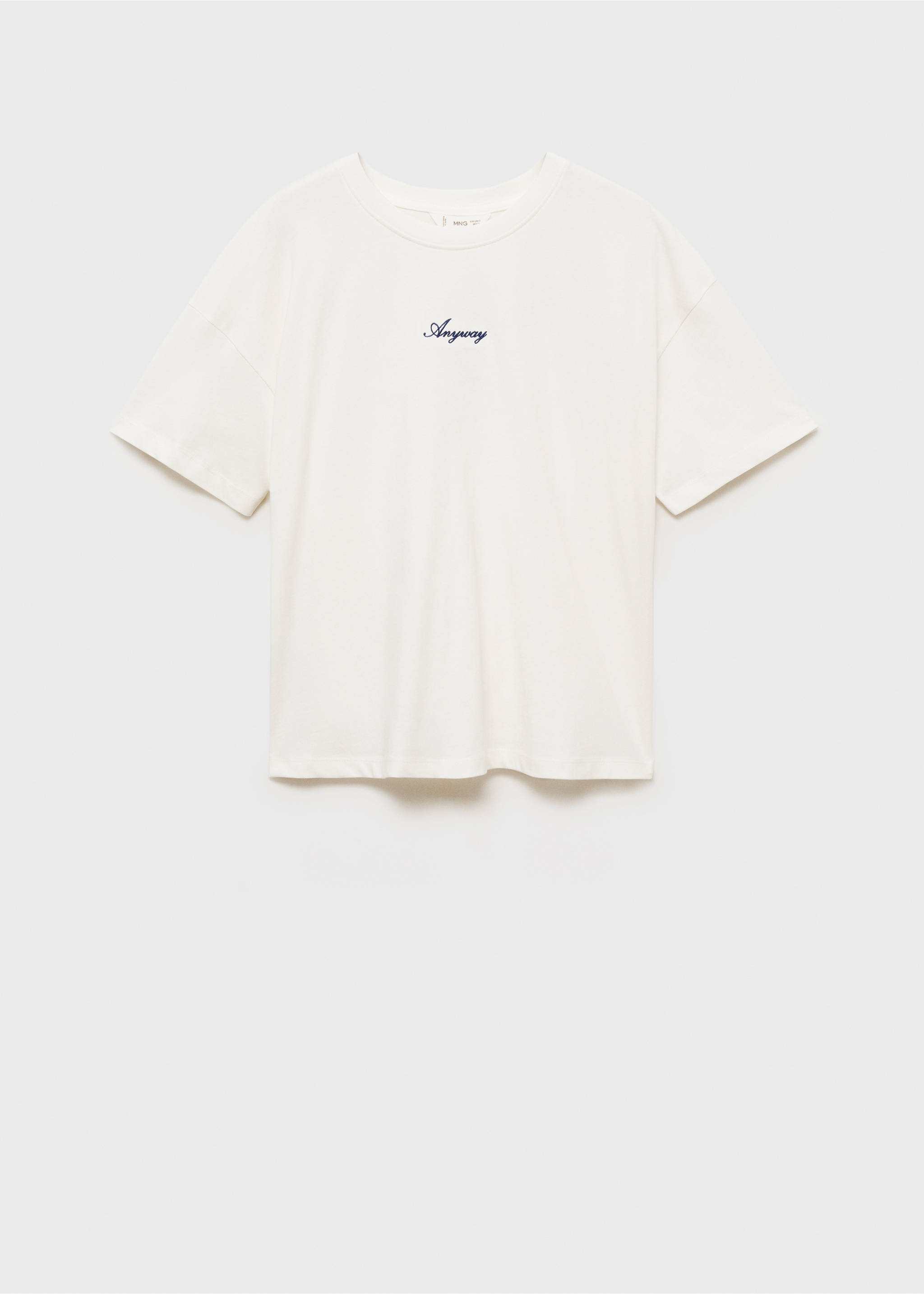 T-shirt coton message - Article sans modèle, Blanc cassé. Ref: 87002542-00.