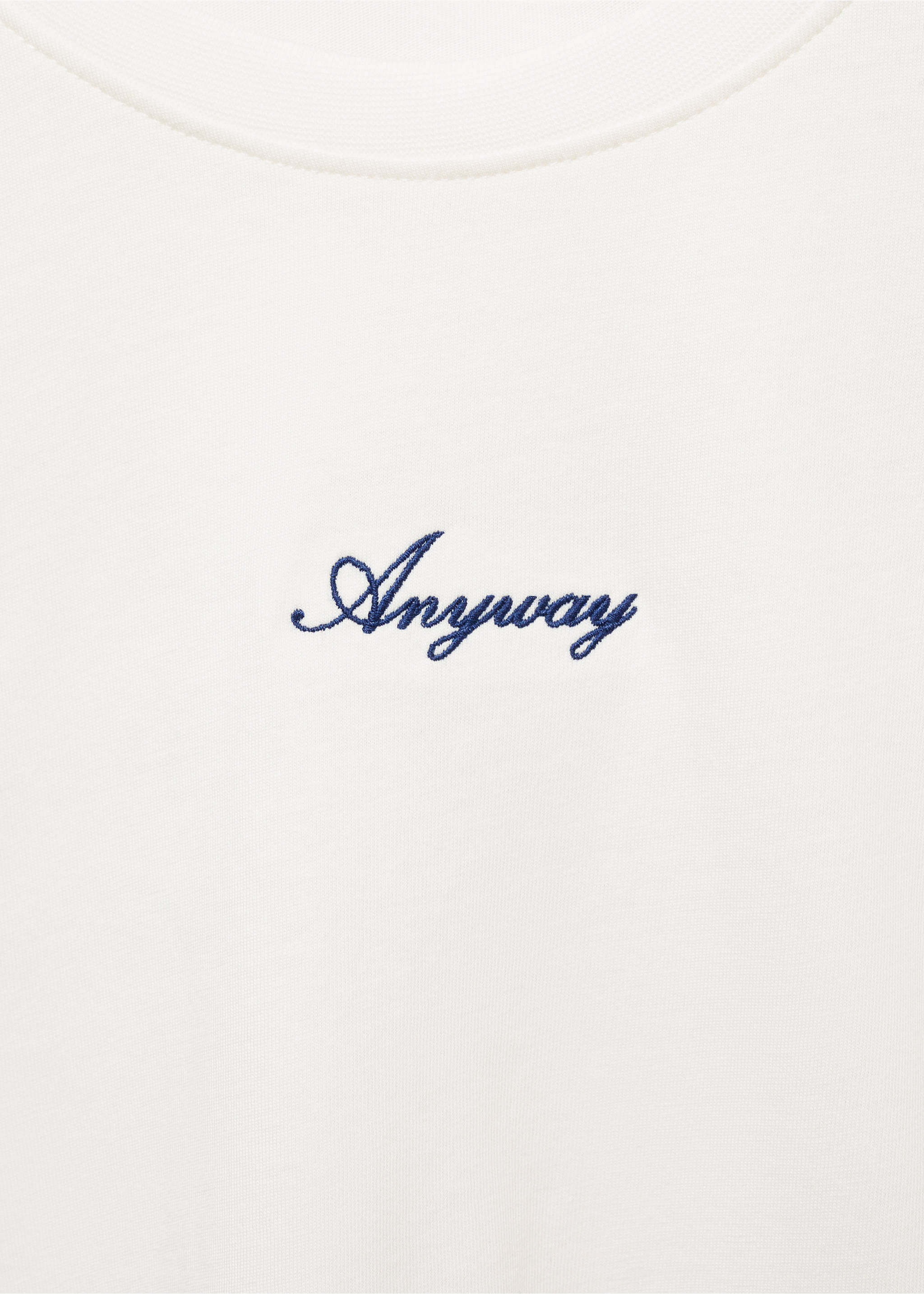 T-shirt coton message - Détail de l'article 8, Blanc cassé. Ref: 87002542-00.