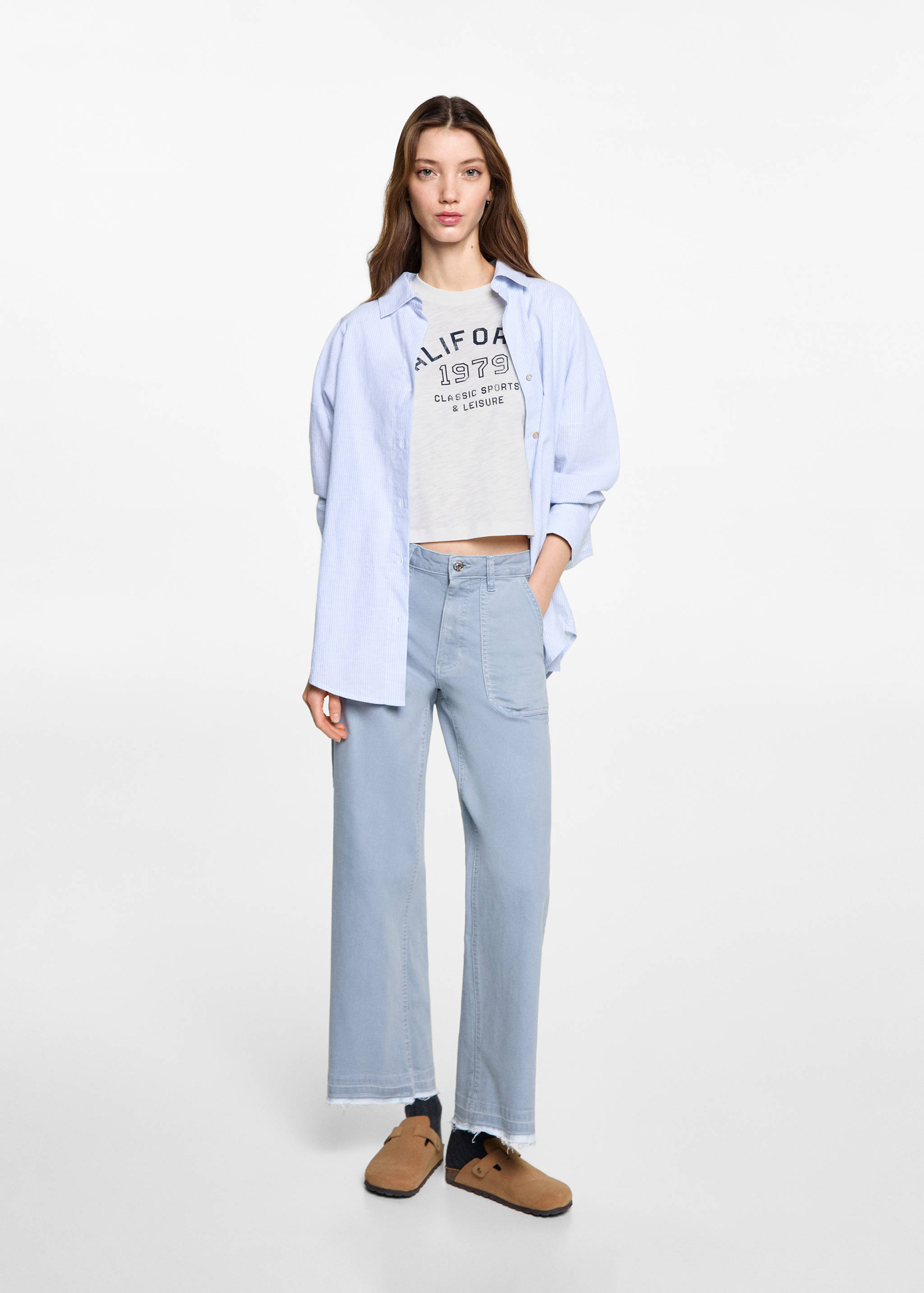 Message crop T-shirt - General plane