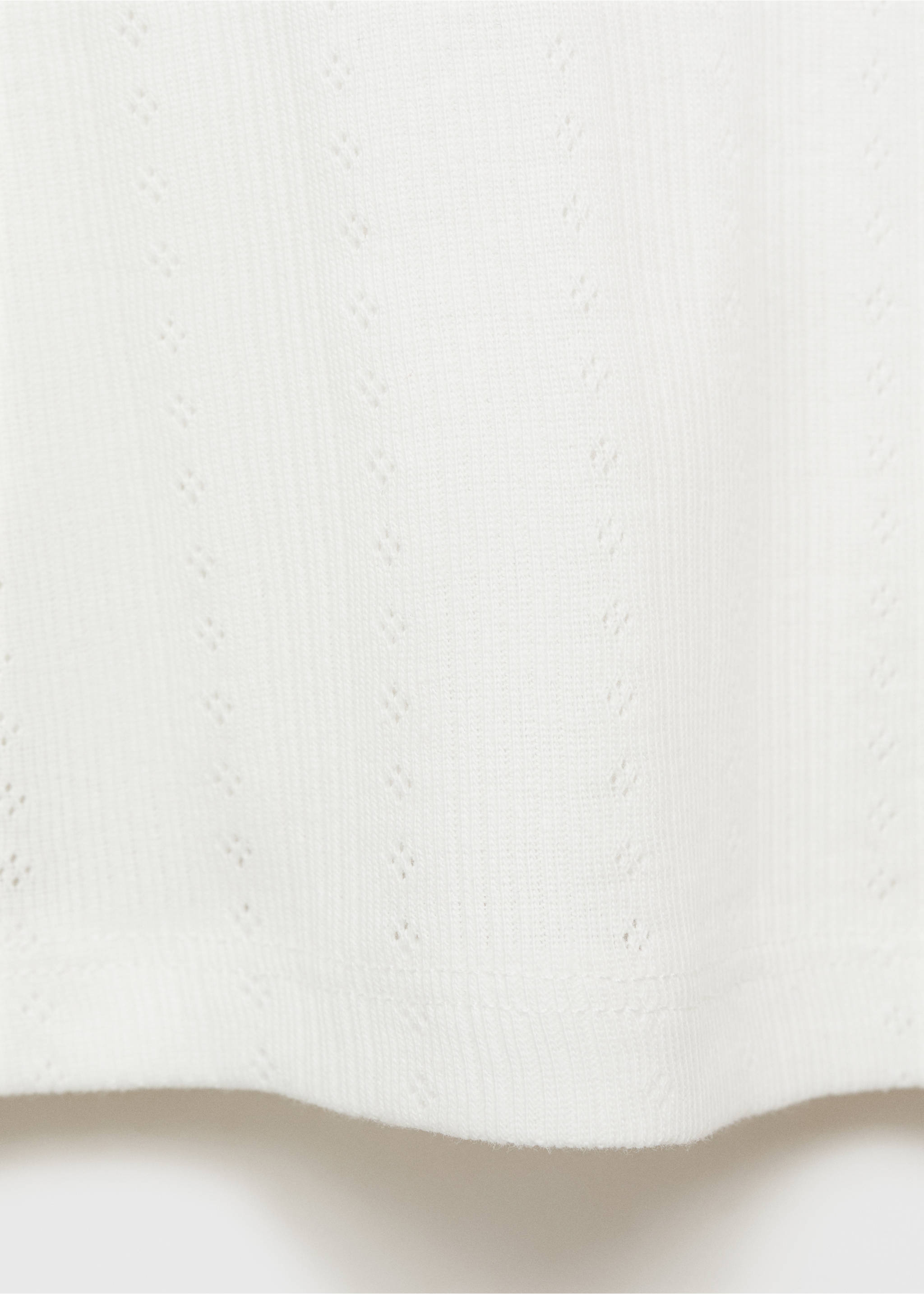 Camiseta manga corta crop - Detalle del artículo 0, Blanco roto. Ref: 87002545-00.