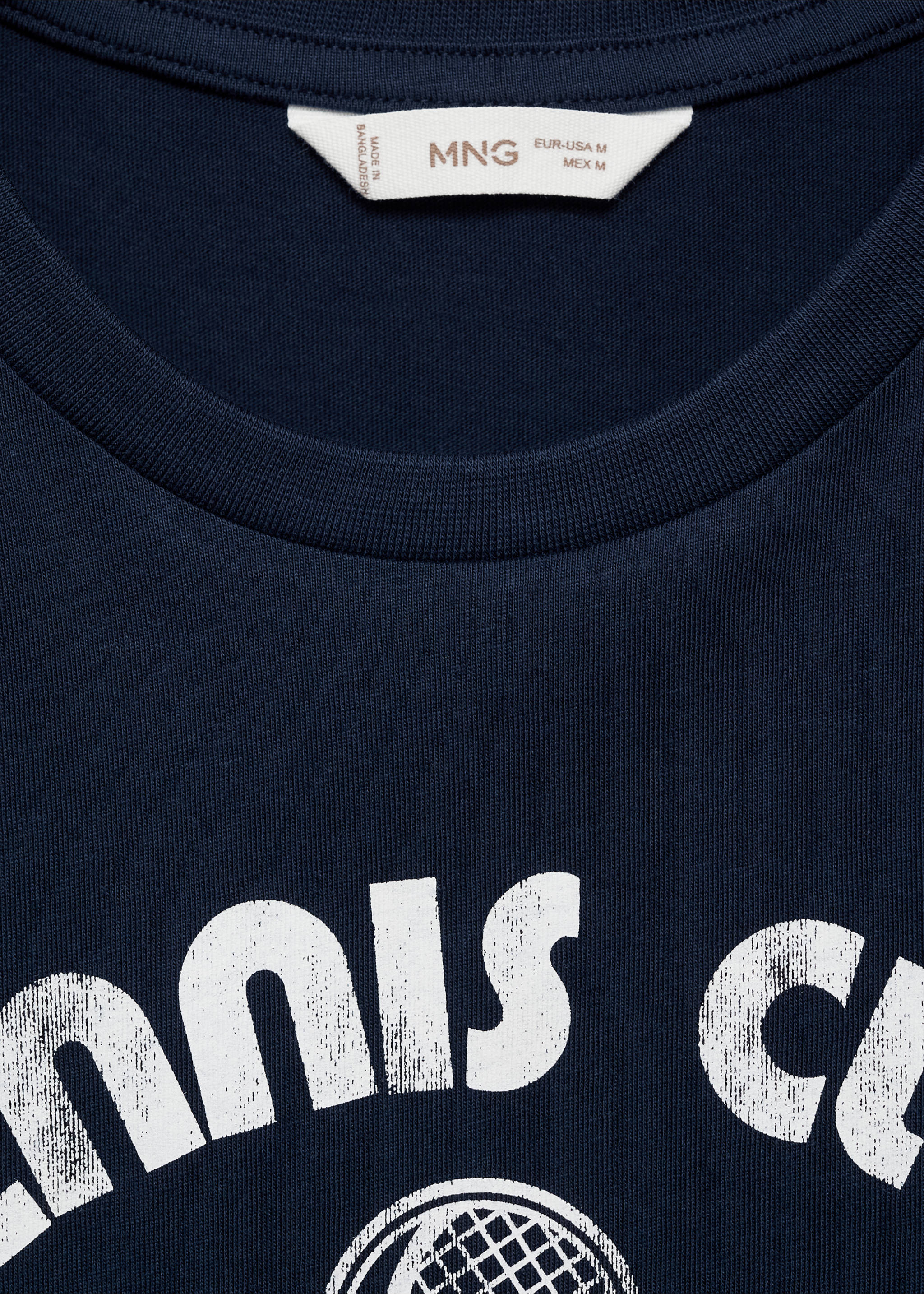 Camiseta mensaje manga corta - Detalle del artículo 0, Azul marino oscuro. Ref: 87002546-00.