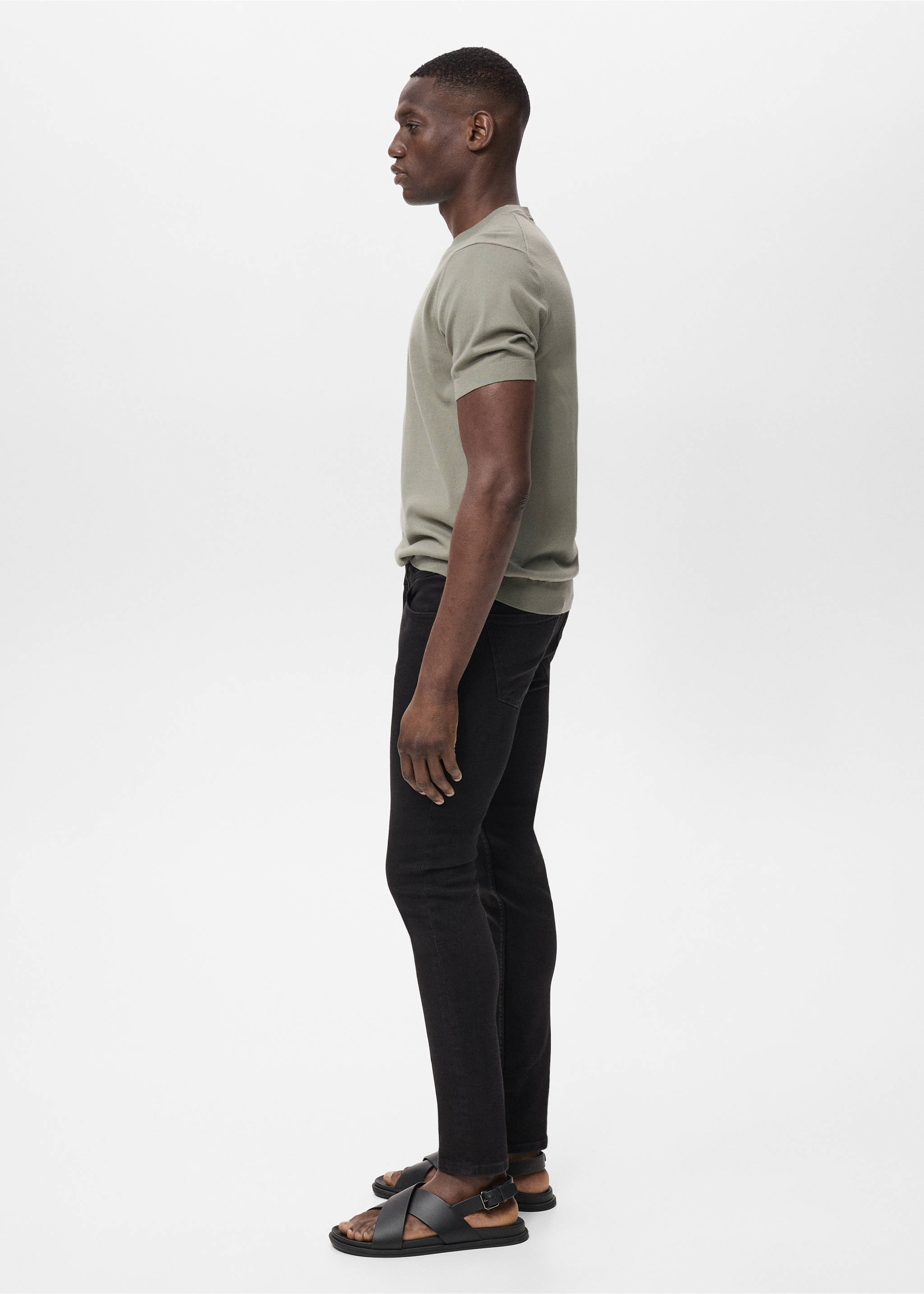 Jude skinny-fit jeans - Details of the article 6, Black denim. Ref: 87002895-00.