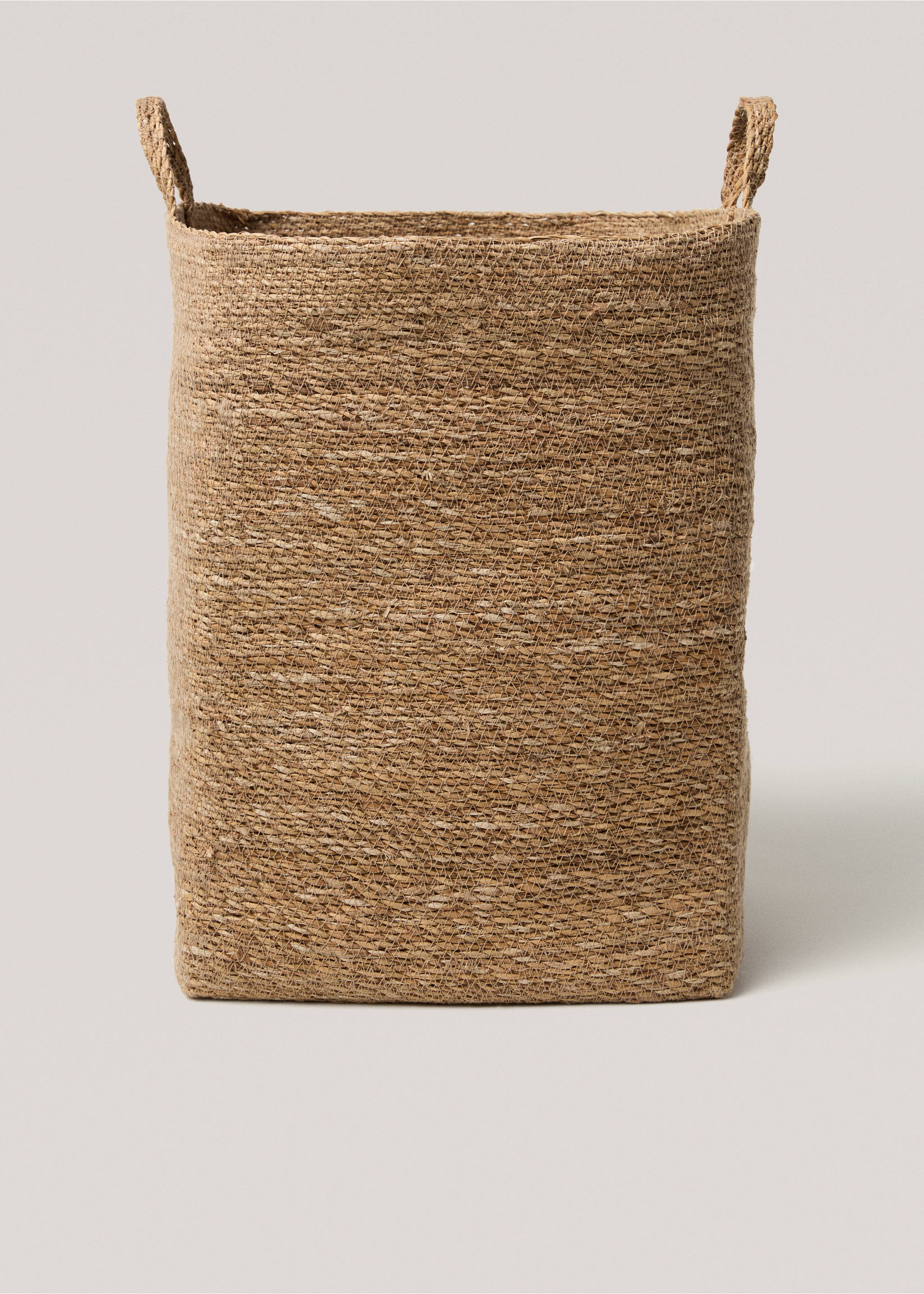Medium seagrass basket with handles - Article without model, Brown. Ref: 87002917-00.