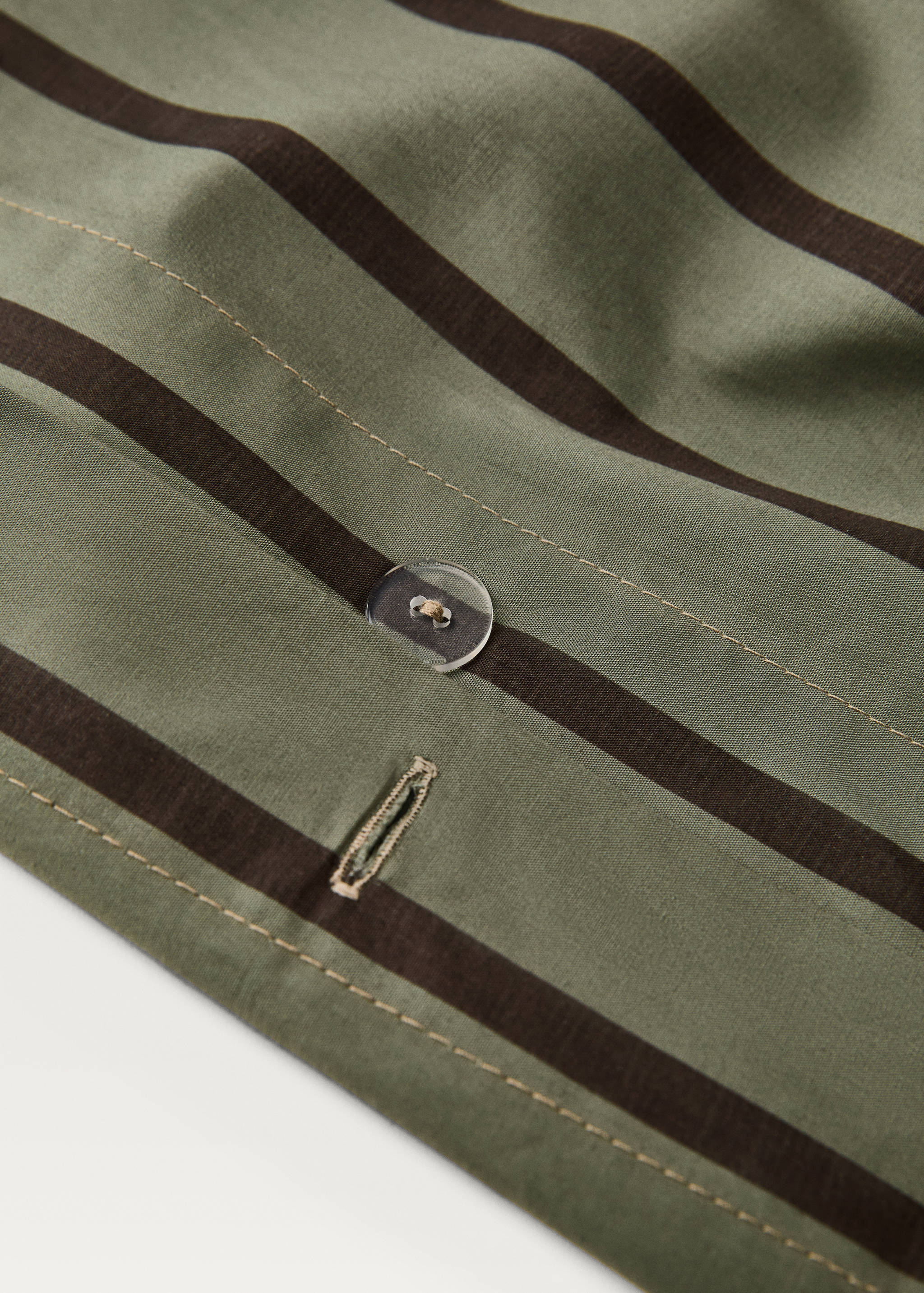 Παπλωματοθήκη από βαμβάκι περκάλι με ρίγες για κρεβάτι 150/160 εκ - Λεπτομέρεια του προϊόντος 1