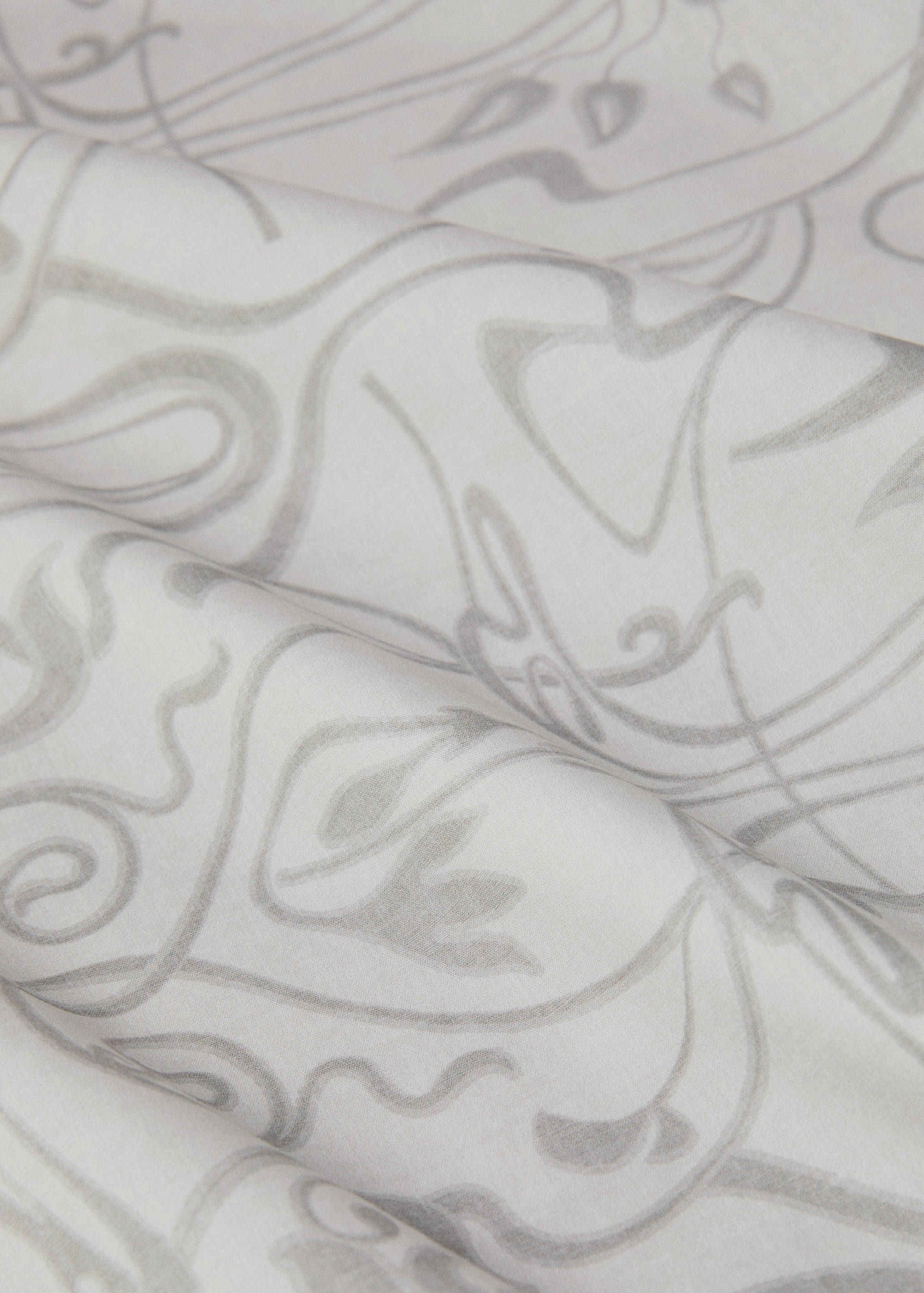 Percale cotton duvet cover with ornamental print King bed - Details of the article 1