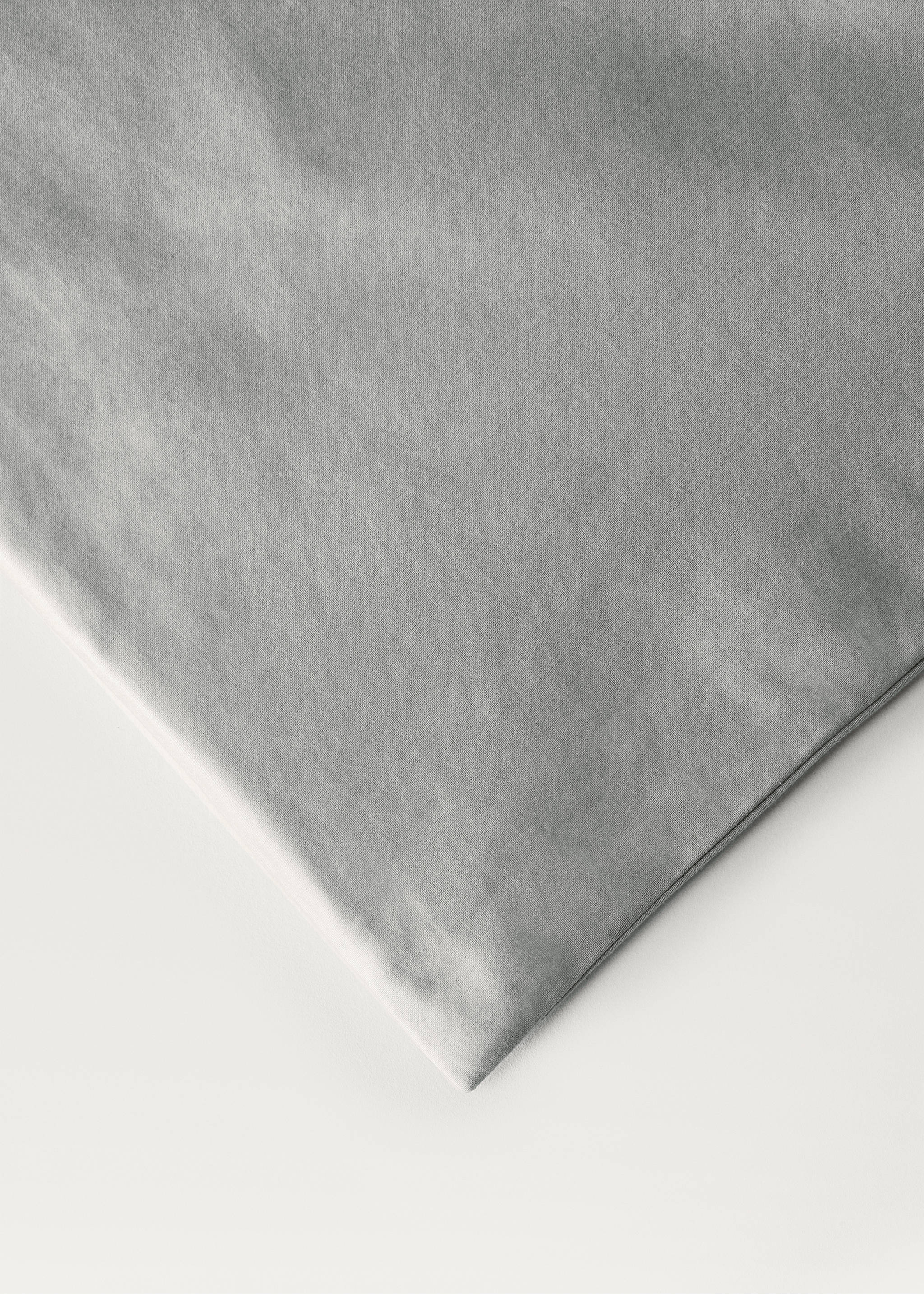 Bettbezug aus Baumwoll-Seidengemisch mit Fadendichte 600 für 150/160 cm Bett - Detail des Artikels 1, Hellgrau/Pastellgrau. Ref: 87002948-00.