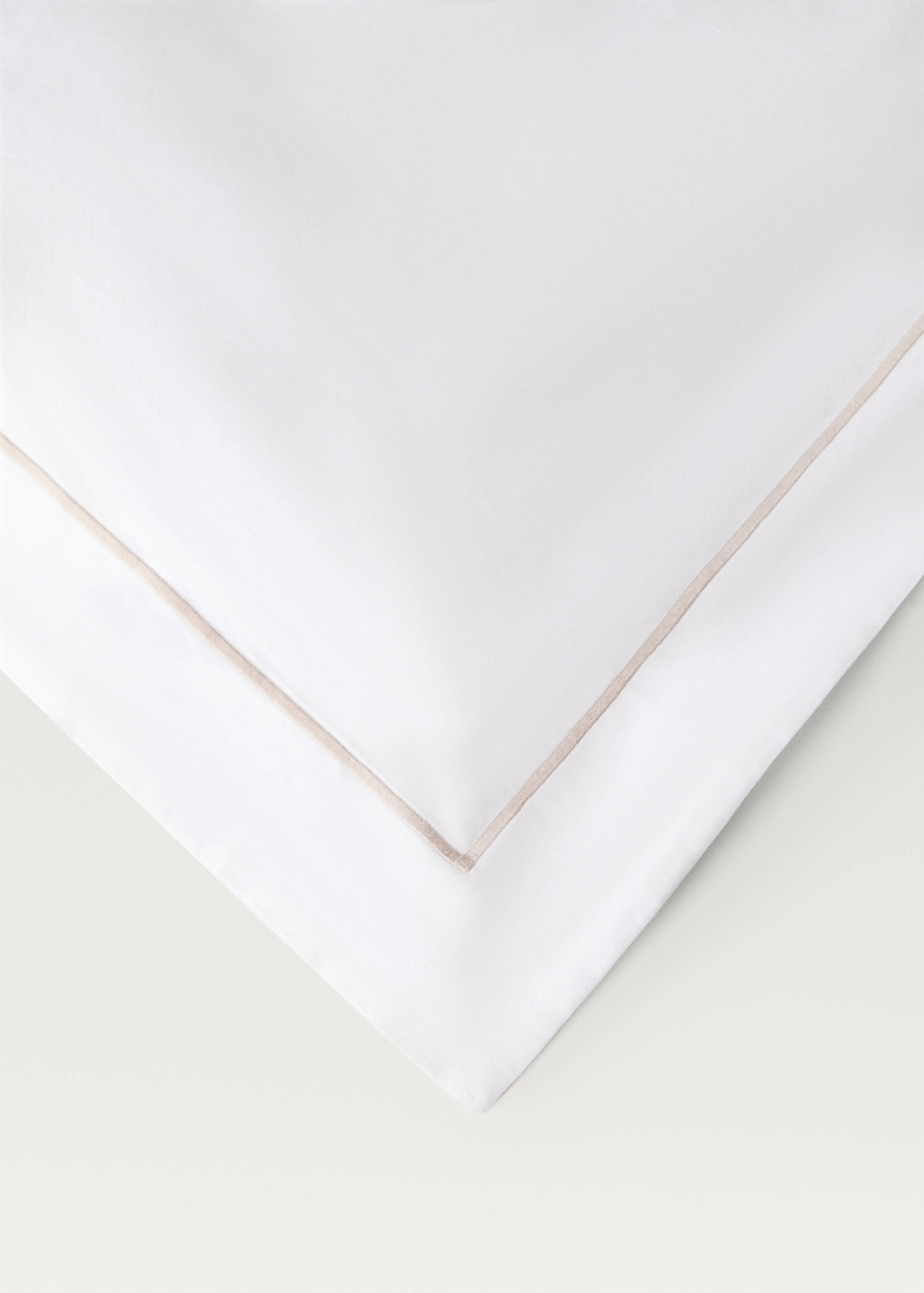 Percale cotton duvet cover with scalloped detail Single bed - Details of the article 1
