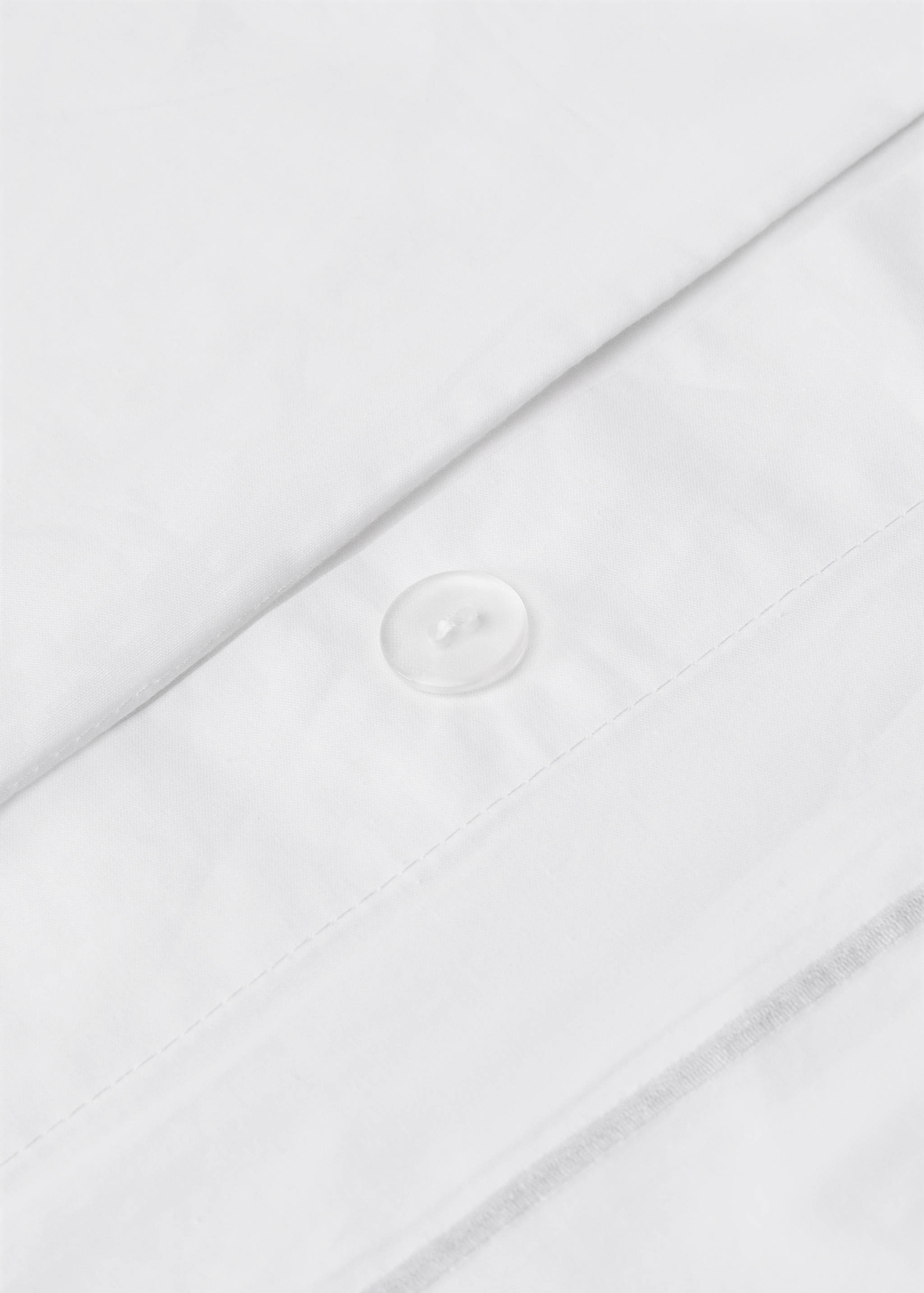 Percale cotton duvet cover with scalloped detail Single bed - Details of the article 2
