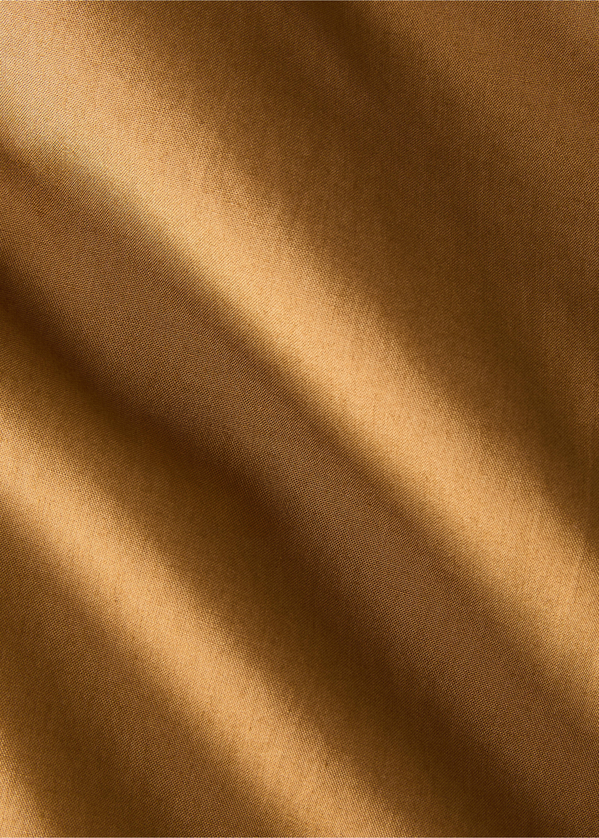 Reversible percale cotton duvet cover Single bed - Details of the article 3, Caramel. Ref: 87002962-00.