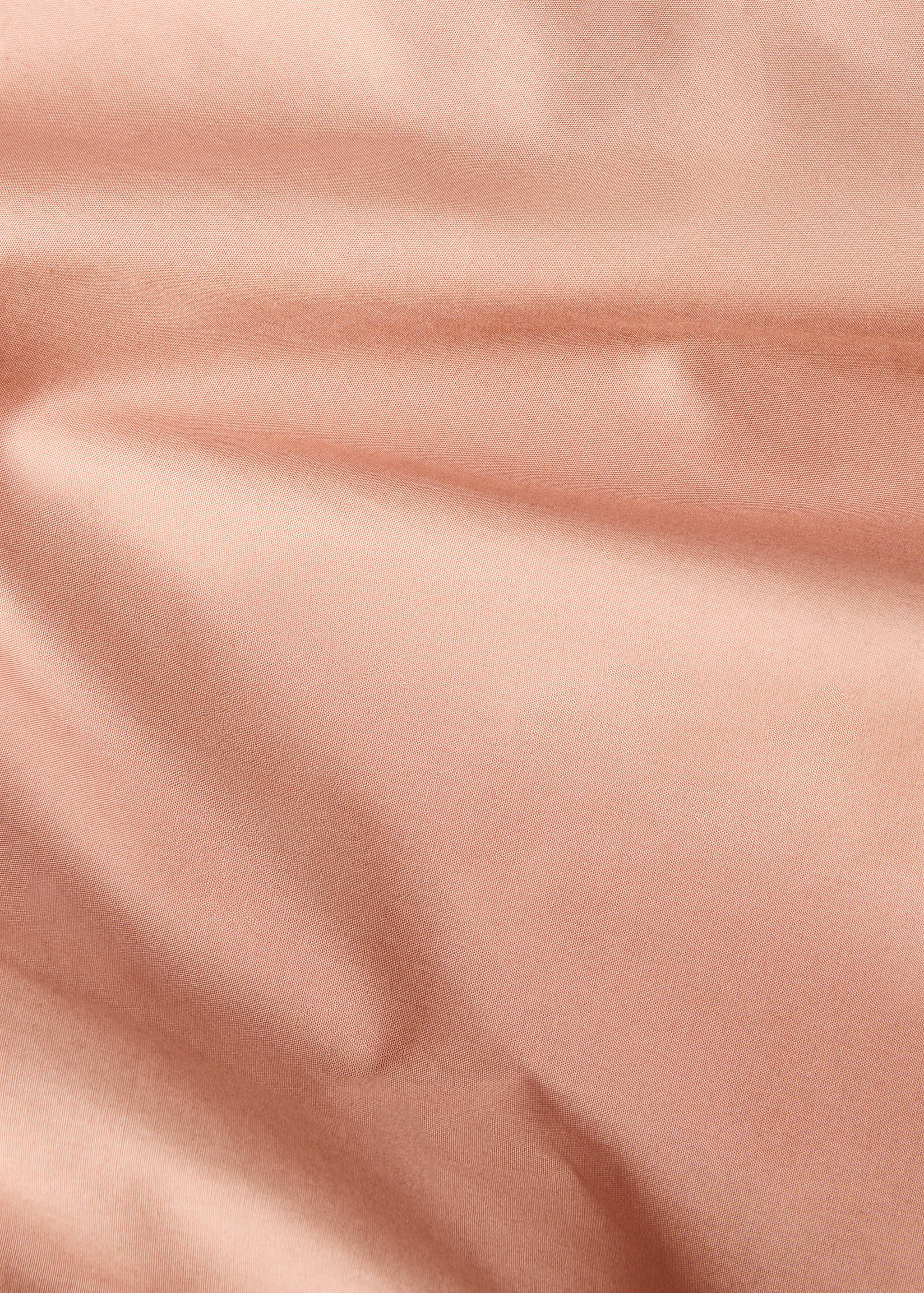 Percale cotton duvet cover with linen trim Queen bed - Details of the article 1