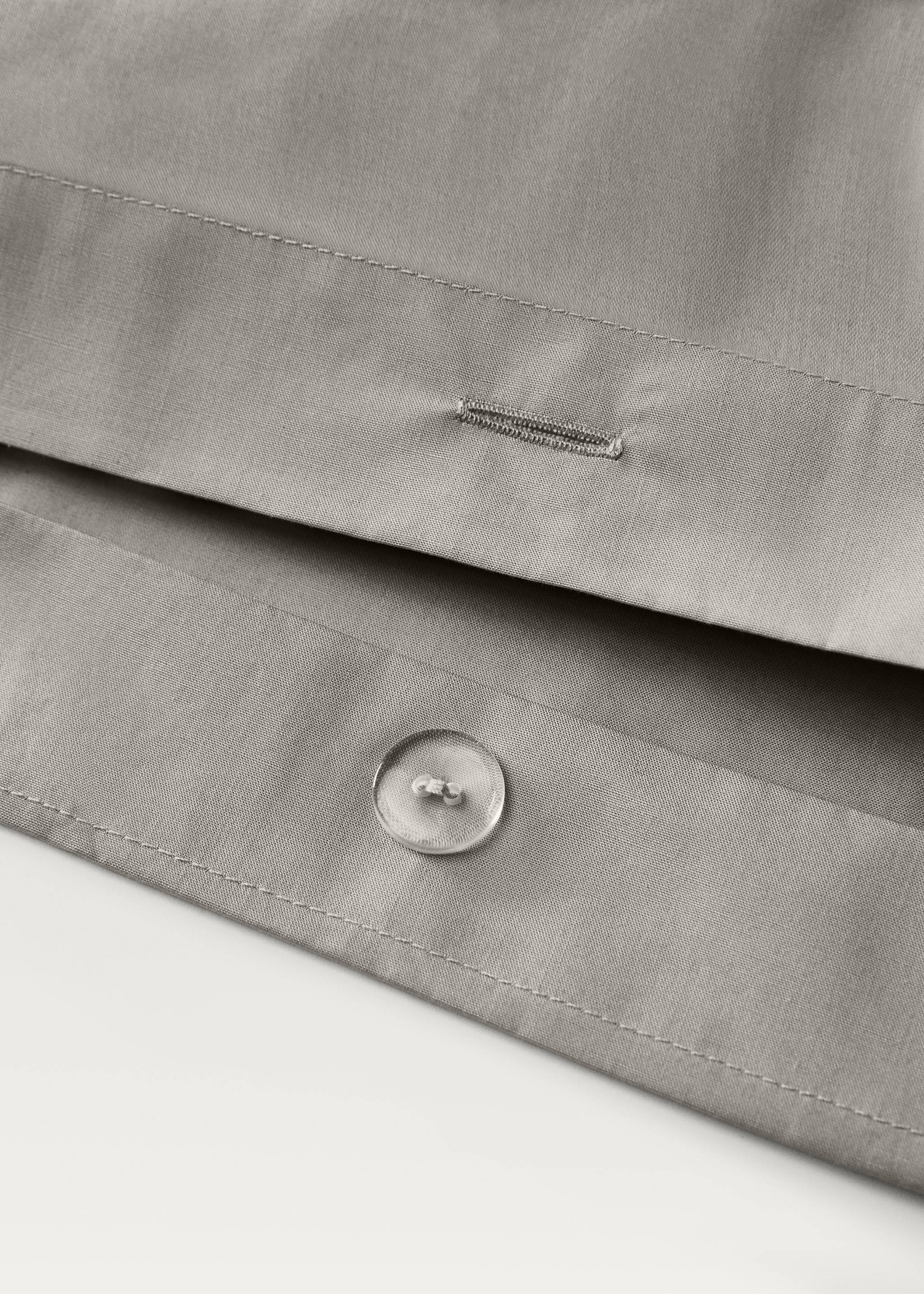 Percale cotton duvet cover with linen trim Queen bed - Article without model