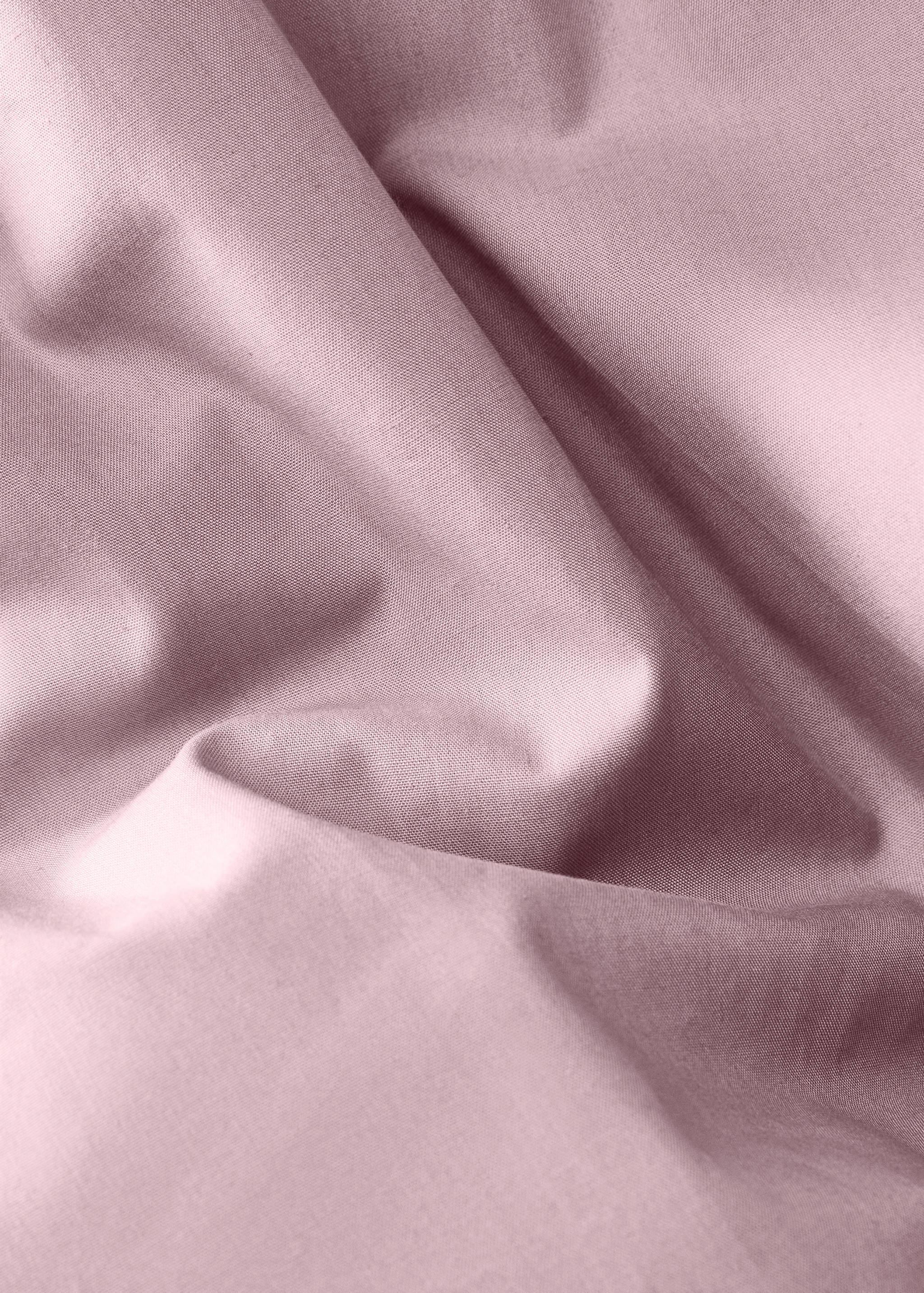 Percale cotton duvet cover with linen trim Queen bed - Details of the article 2