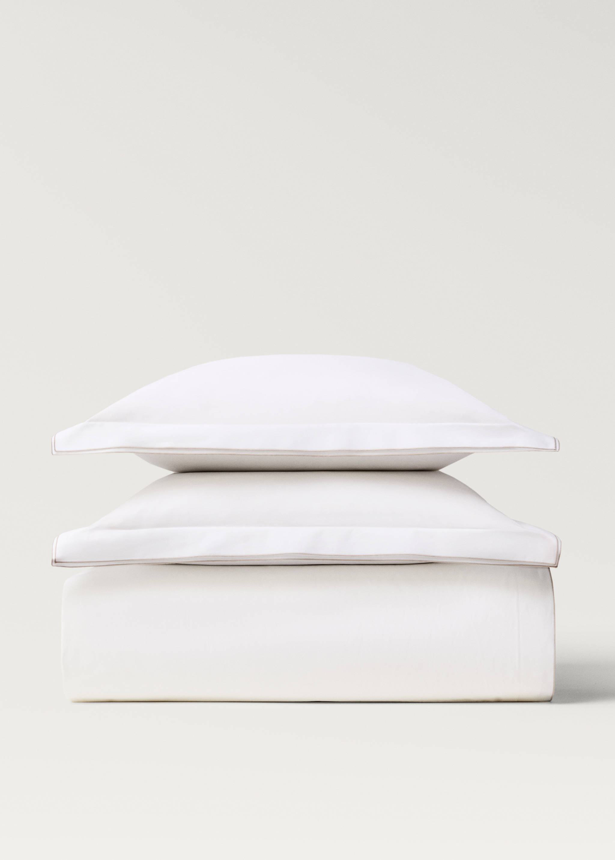 Percale cotton duvet cover with overlock Single bed - Article without model