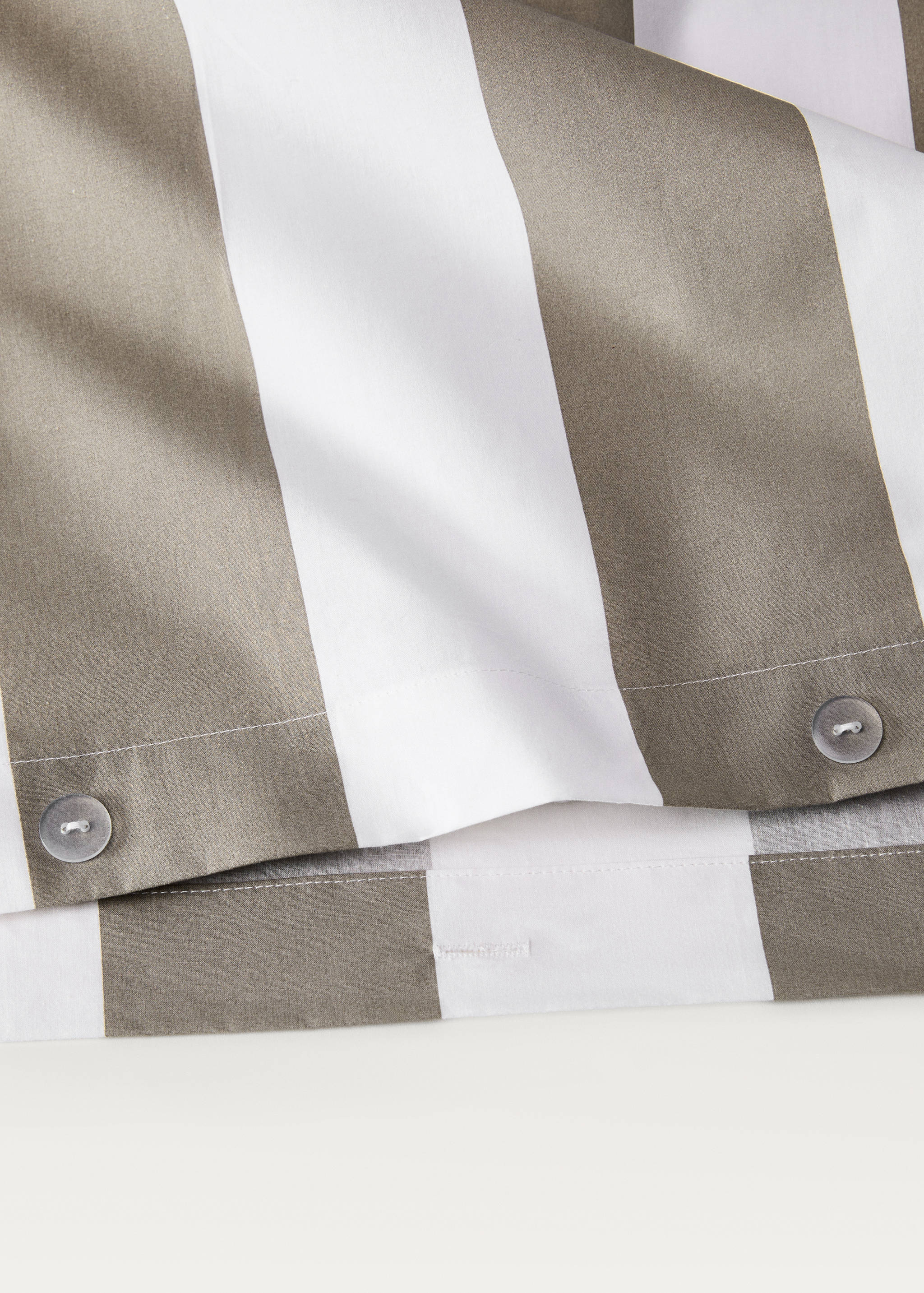 500 threads cotton percale striped duvet cover Single bed - Details of the article 1