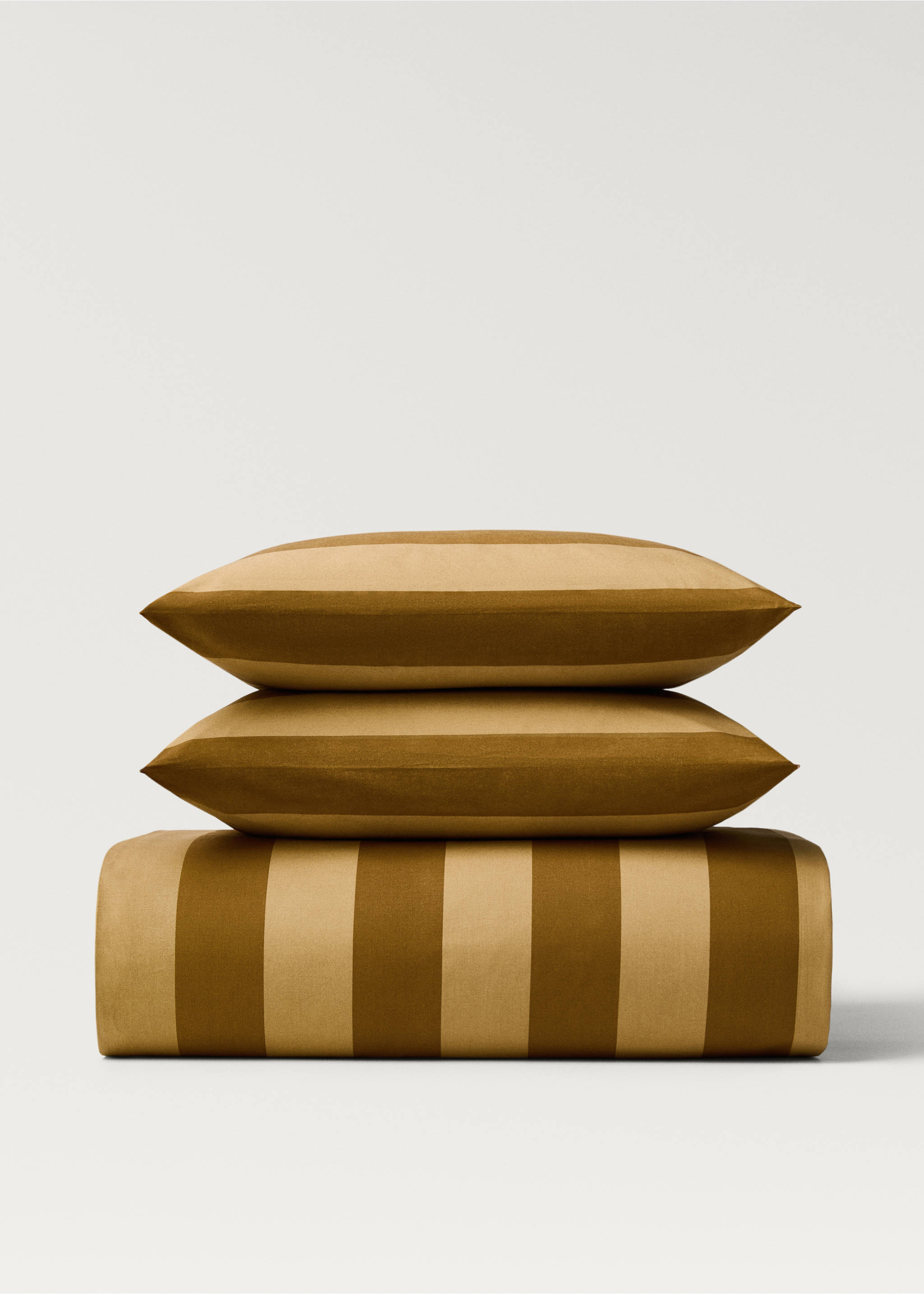 Csíkos perkálpamut paplanhuzat 90 cm-es ágyra - Termék modell nélkül, Zöld. Ref: 87002991-00.