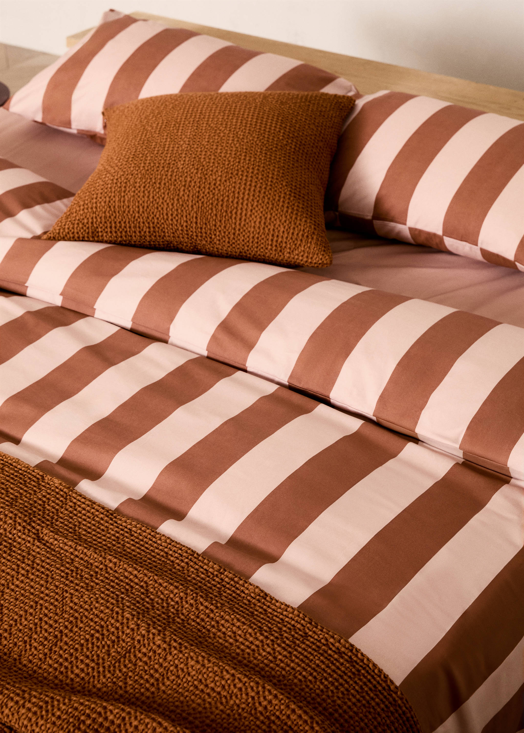 500 threads cotton percale striped duvet cover Single bed - Details of the article 8
